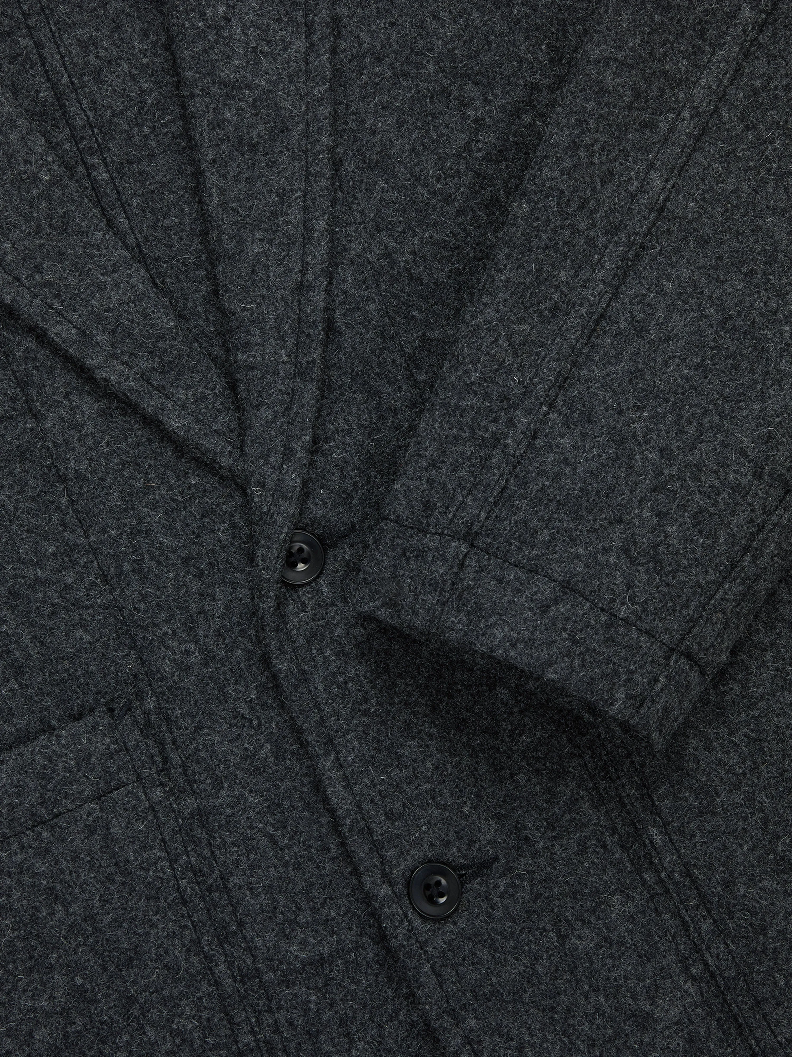 Work Blazer ~ Grey Melton Wool sold by 3sixteen product image thumbnail 5