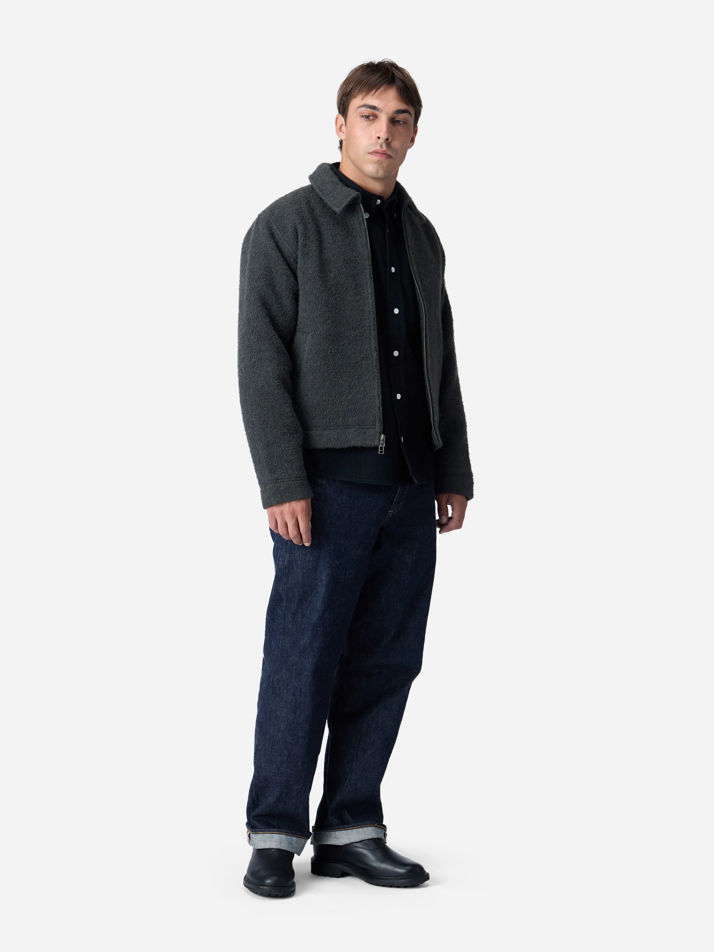 Club Jacket ~ Charcoal Boucle sold by 3sixteen product image thumbnail 3