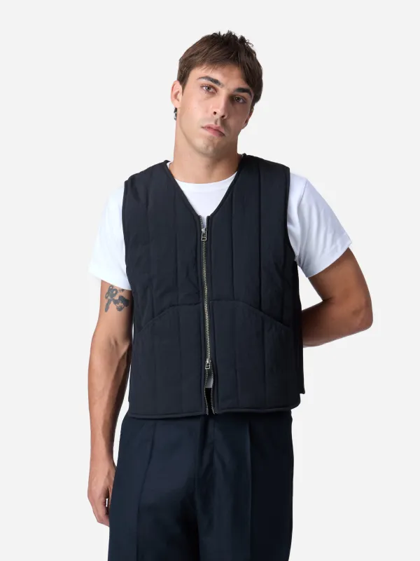 Liner Vest ~ Black Ripstop sold by 3sixteen