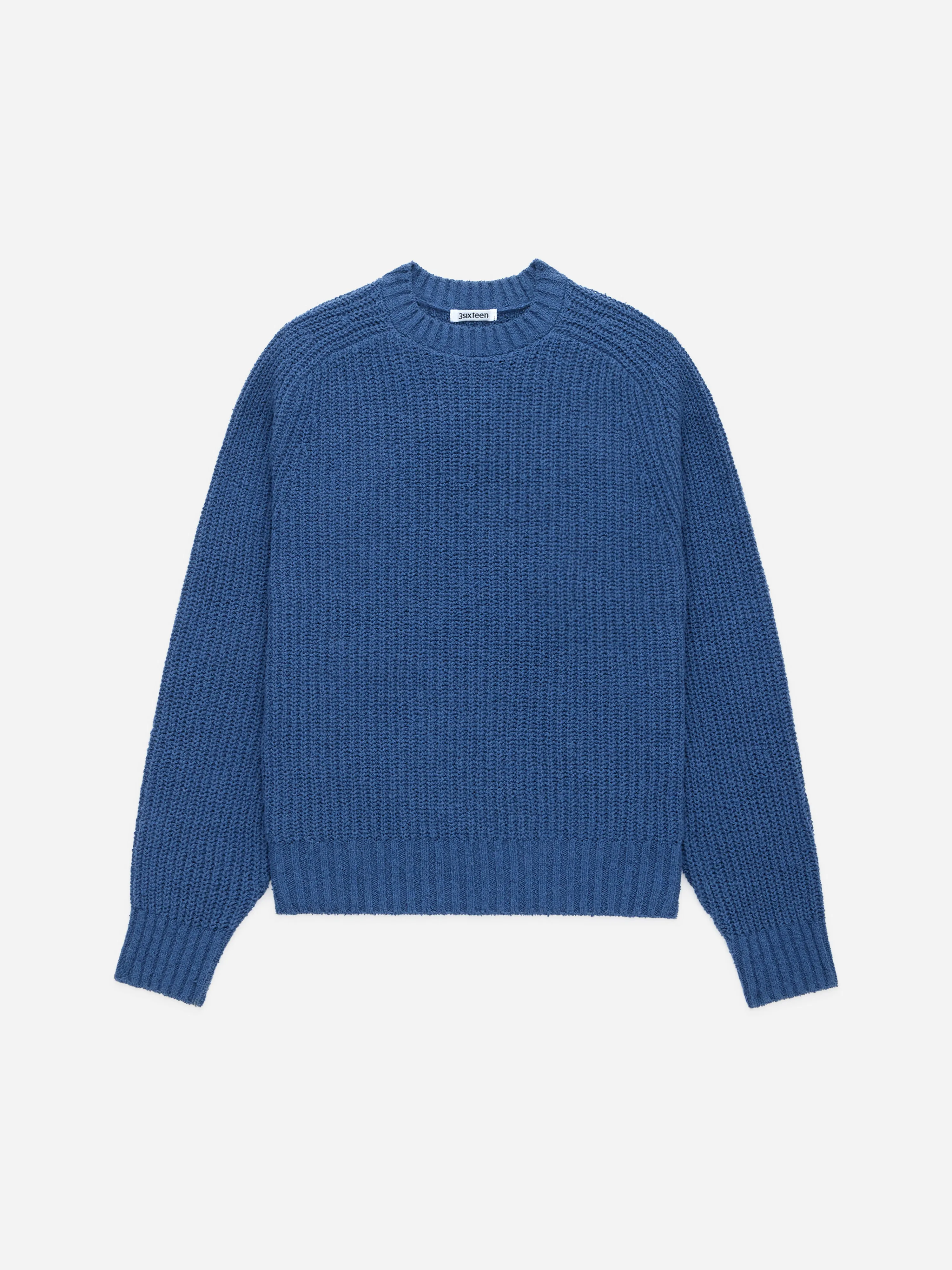 Cotton Crewneck Sweater ~ Lapis Boucle sold by 3sixteen product image thumbnail 4