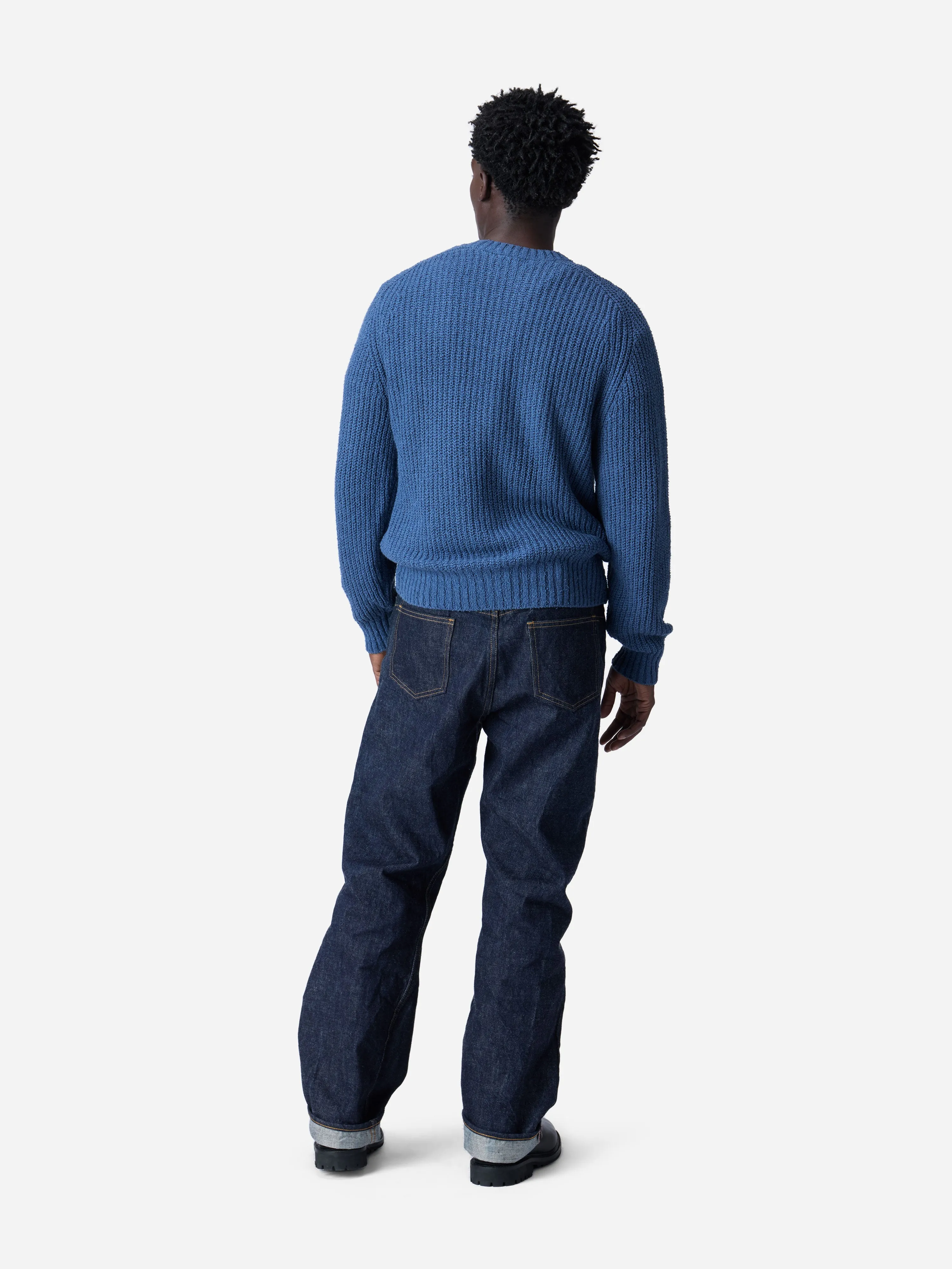 Cotton Crewneck Sweater ~ Lapis Boucle sold by 3sixteen product image thumbnail 2