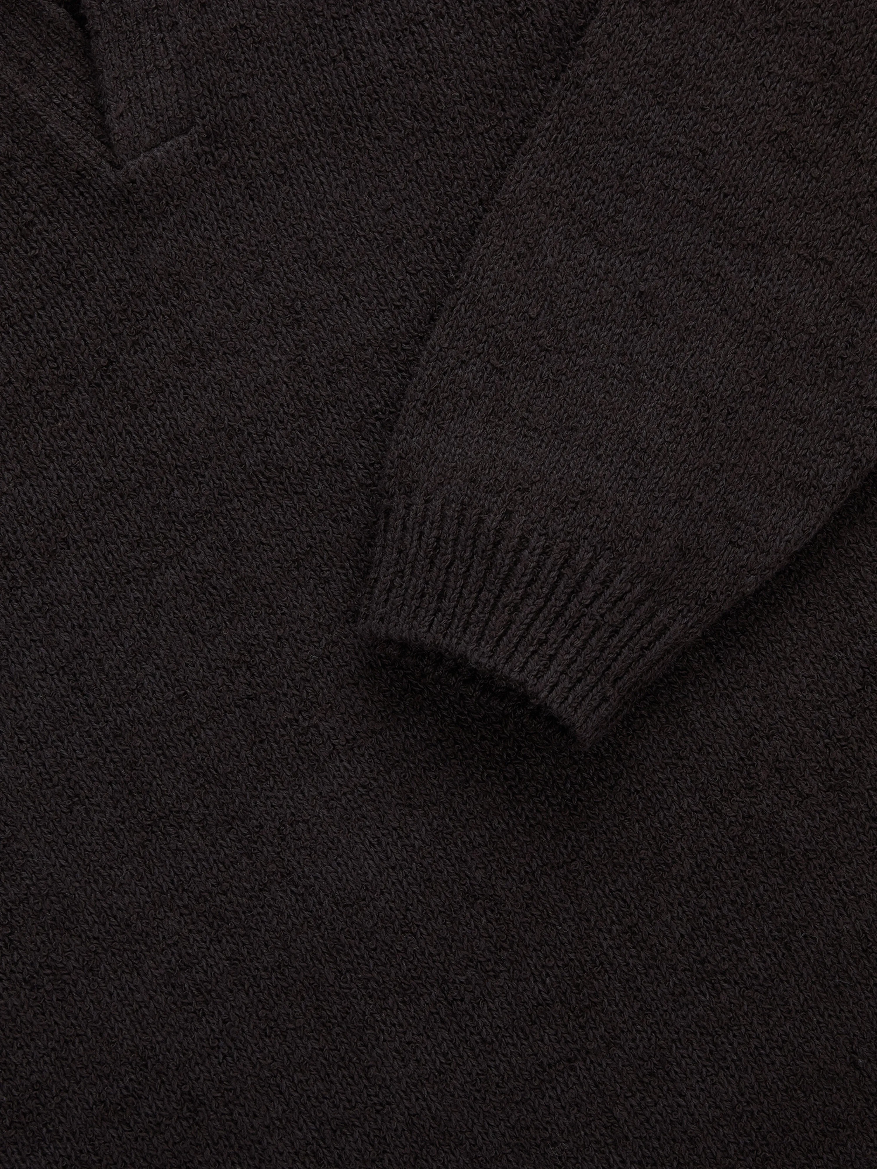 Long Sleeve Knit Polo ~ Bark Boucle sold by 3sixteen product image thumbnail 5