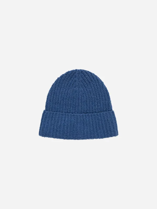 Cotton Watch Cap ~ Lapis Boucle sold by 3sixteen