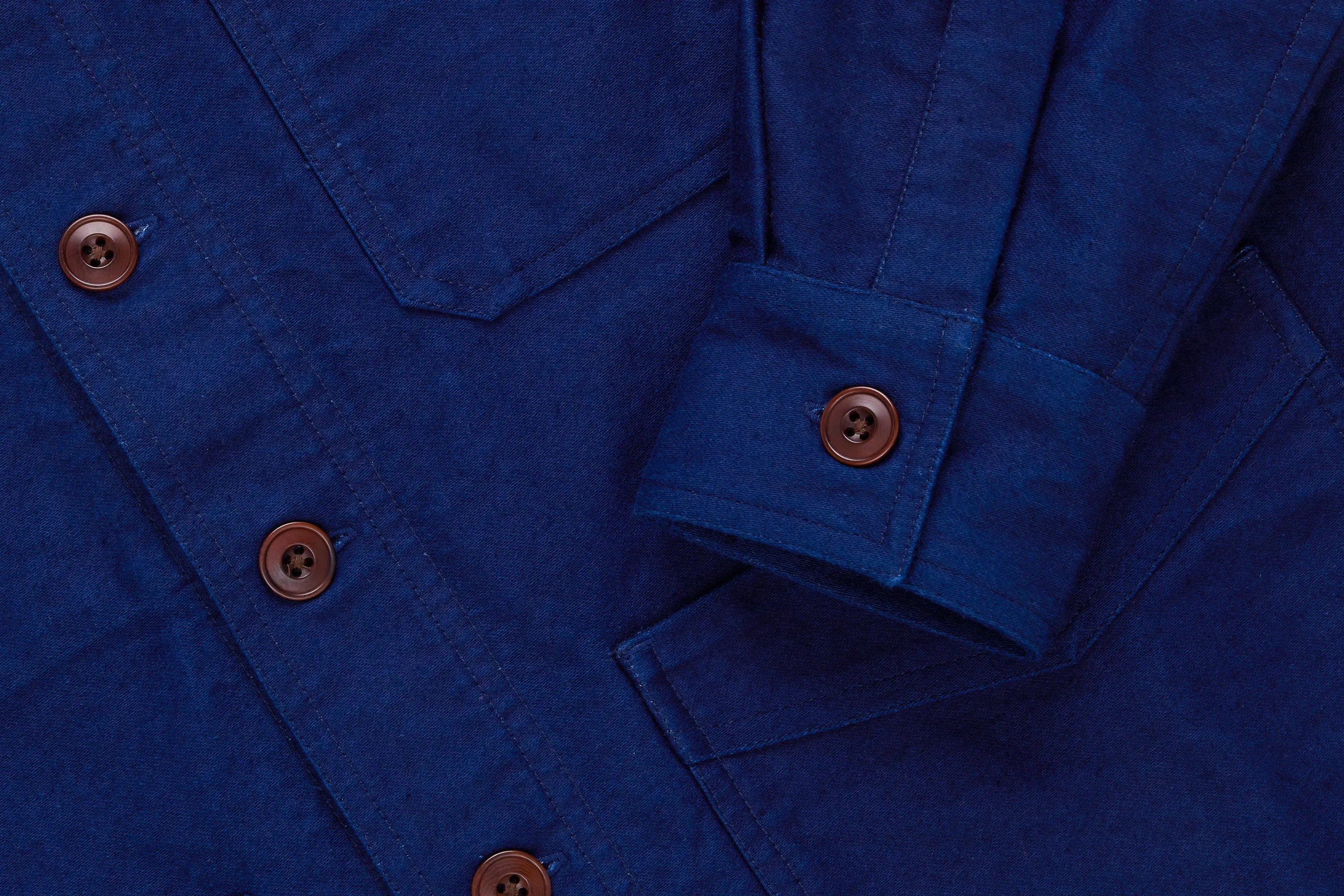French Work Jacket ~ Washed Indigo Moleskin sold by 3sixteen product image thumbnail 5