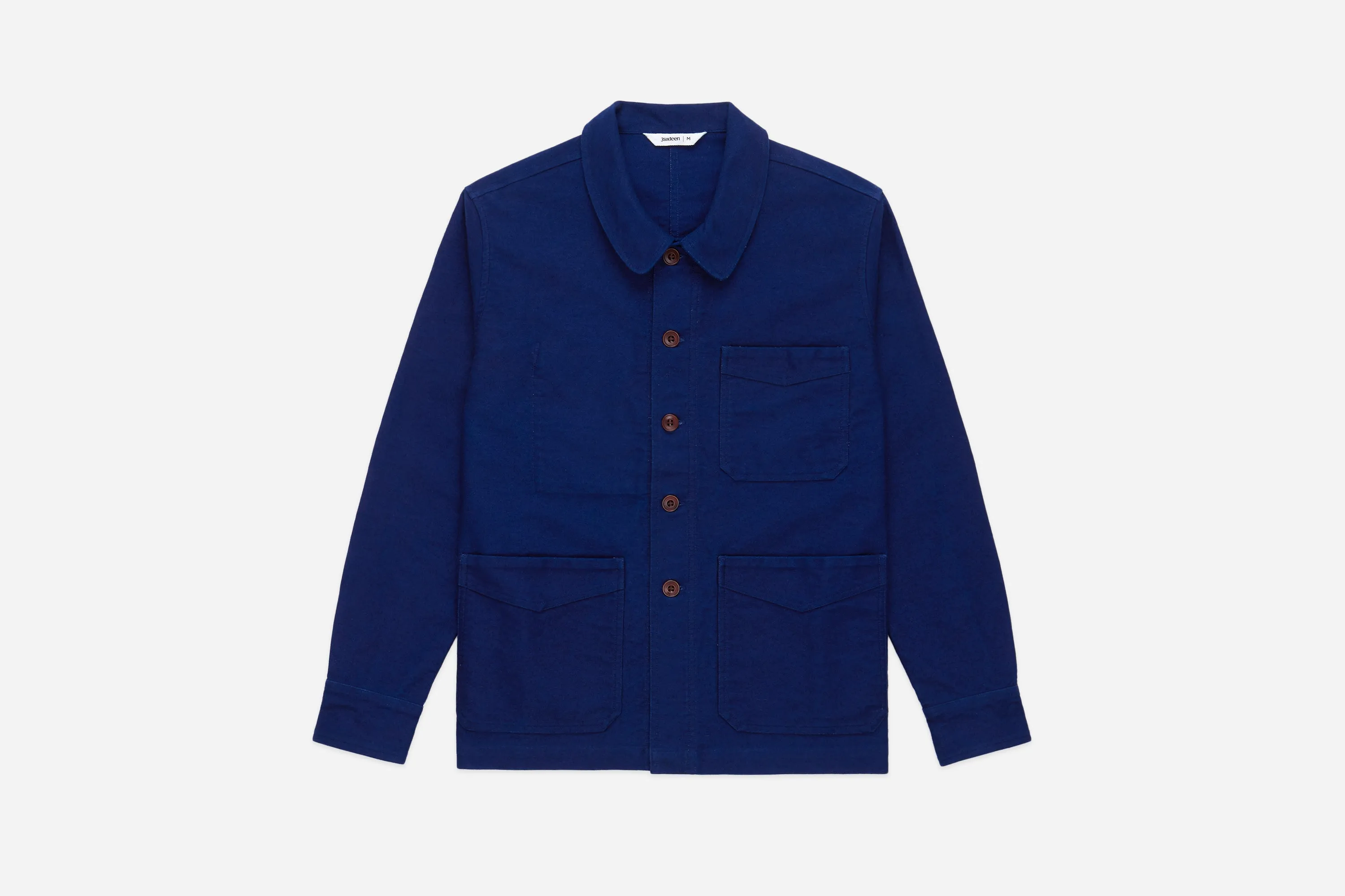 French Work Jacket ~ Washed Indigo Moleskin sold by 3sixteen