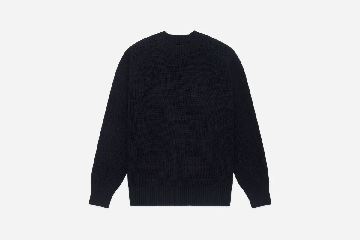 Cotton Crewneck Sweater ~ Black sold by 3sixteen