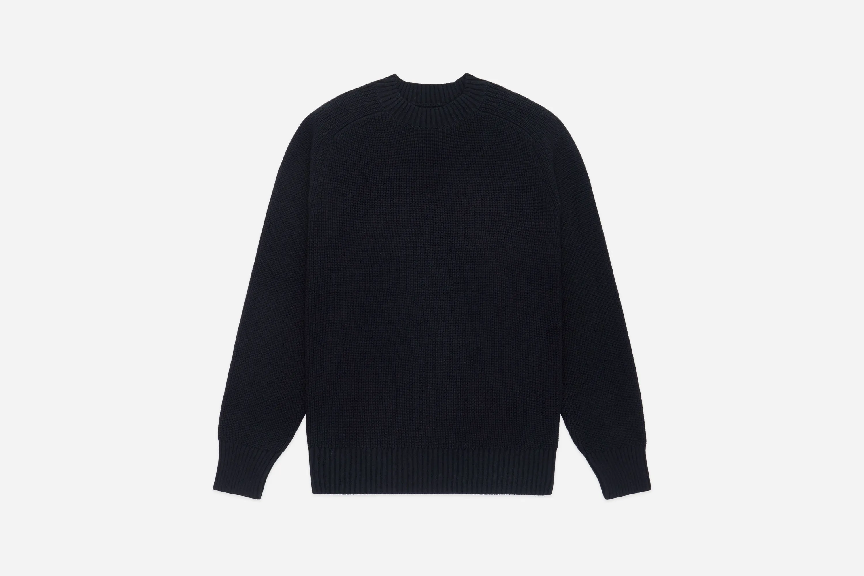 Cotton Crewneck Sweater ~ Black sold by 3sixteen