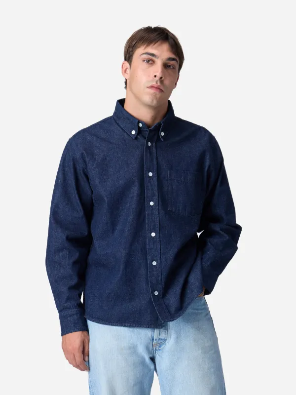 Denim BD Shirt ~ Indigo Selvedge sold by 3sixteen
