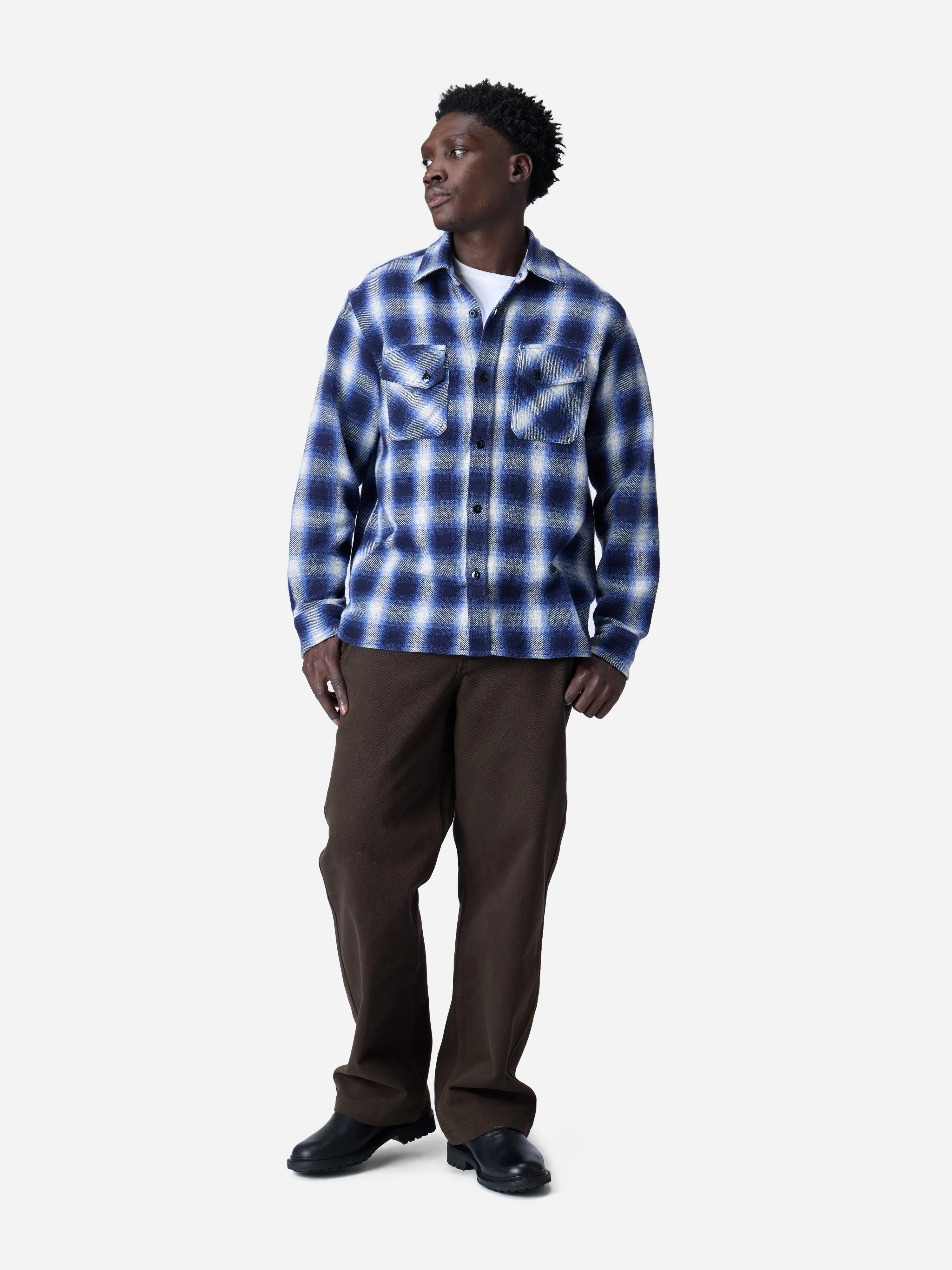 Crosscut Flannel ~ Royal Blue Plaid sold by 3sixteen product image thumbnail 3
