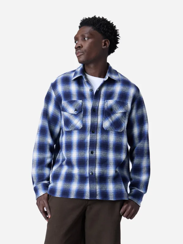 Crosscut Flannel ~ Royal Blue Plaid sold by 3sixteen