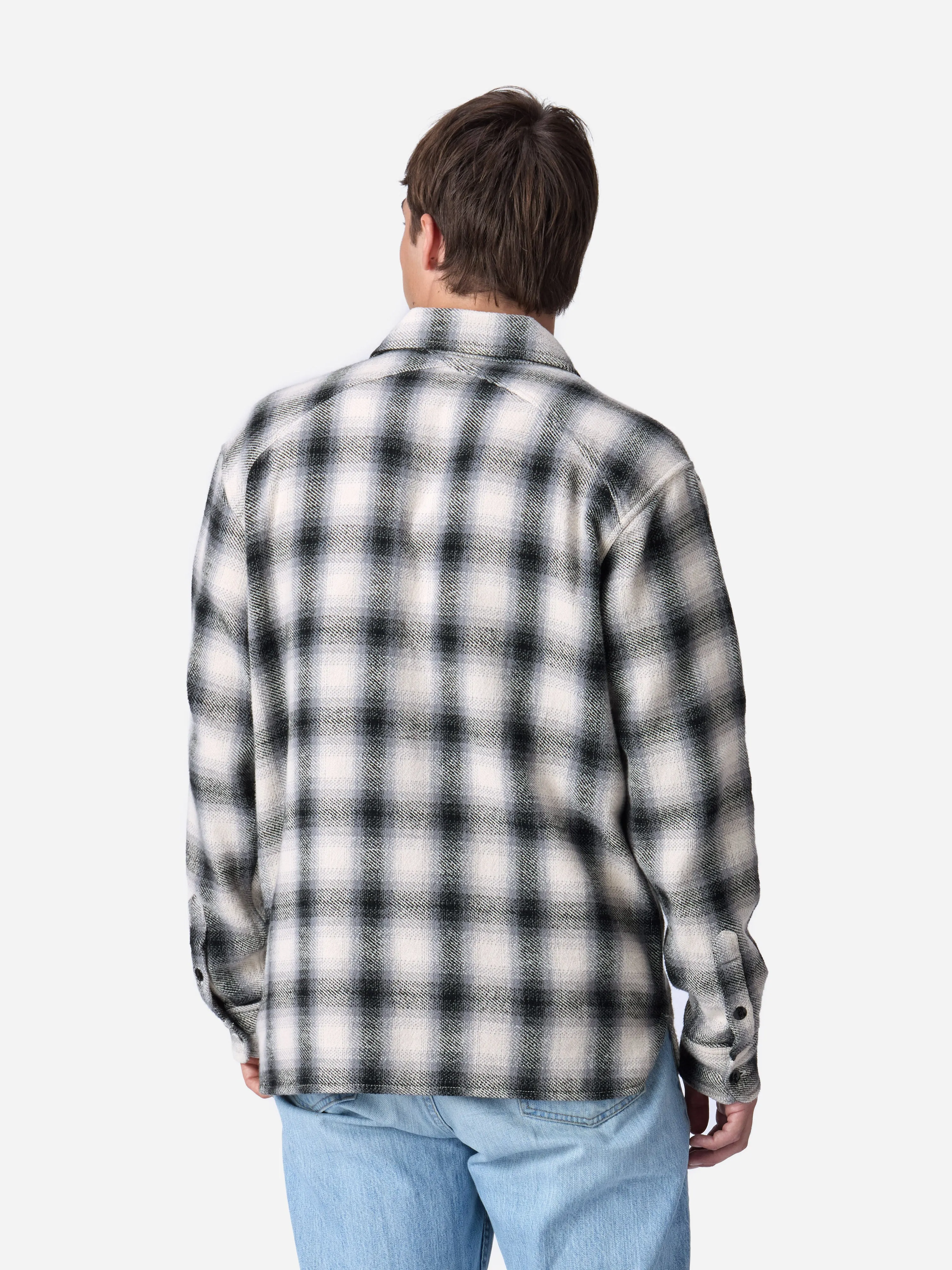 Crosscut Flannel ~ Cream/Black Plaid sold by 3sixteen product image thumbnail 2