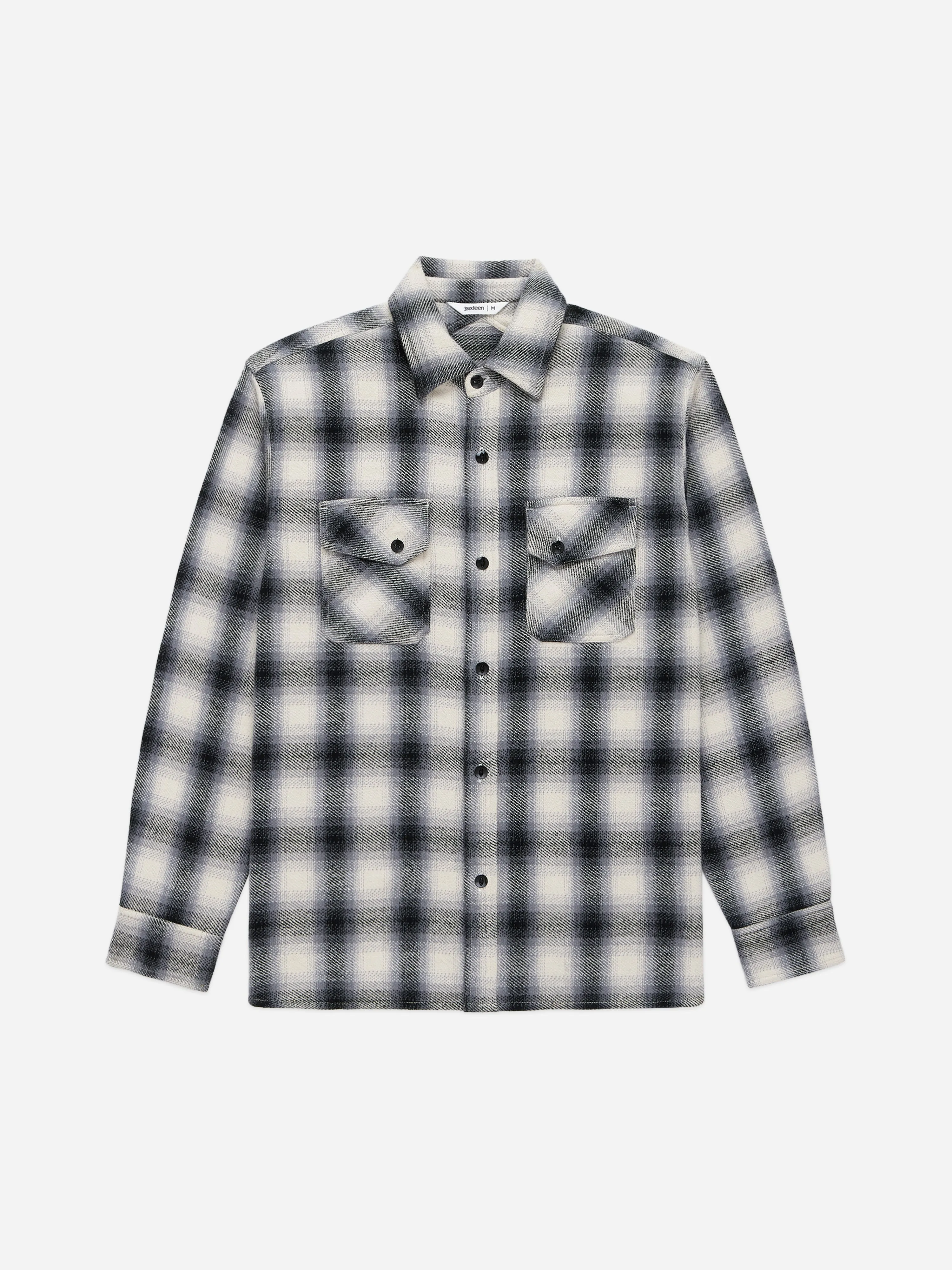 Crosscut Flannel ~ Cream/Black Plaid sold by 3sixteen product image thumbnail 3