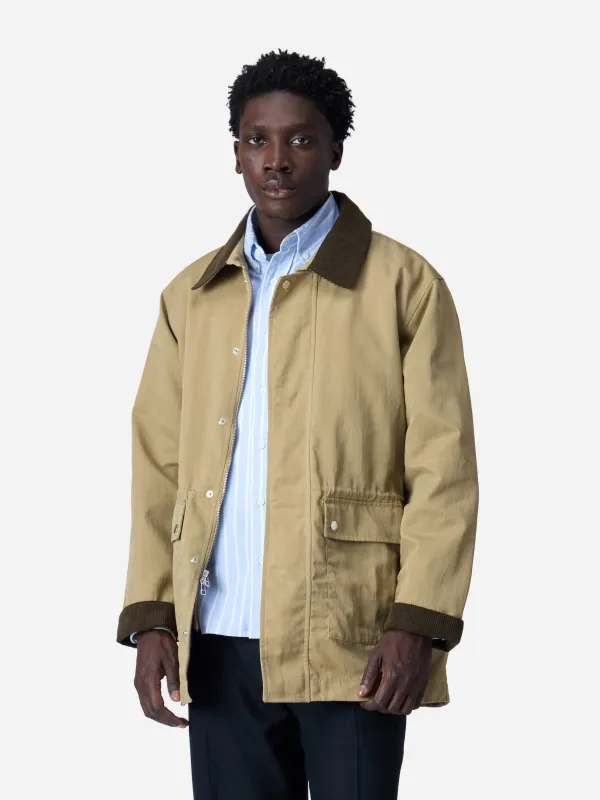 Country Jacket ~ Tan Waxed Nylon sold by 3sixteen