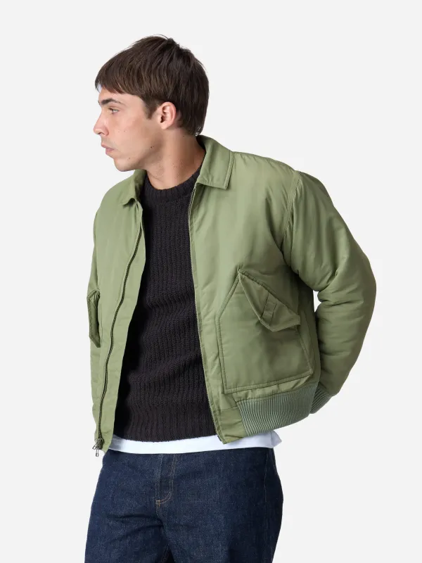 CWU Flight Jacket ~ Sage Aviator Satin sold by 3sixteen