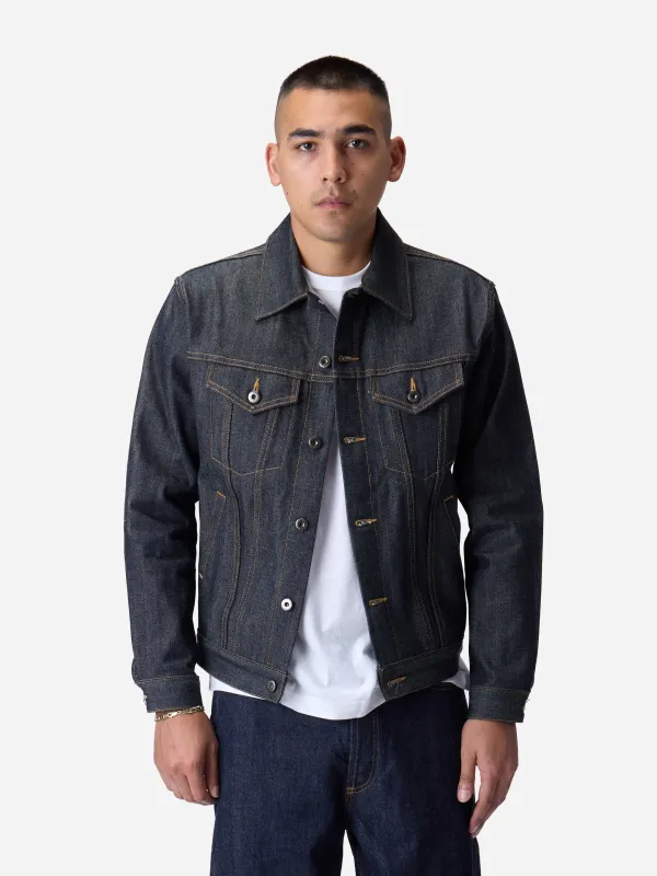 Type 3s Denim Jacket ~ Raw Indigo sold by 3sixteen