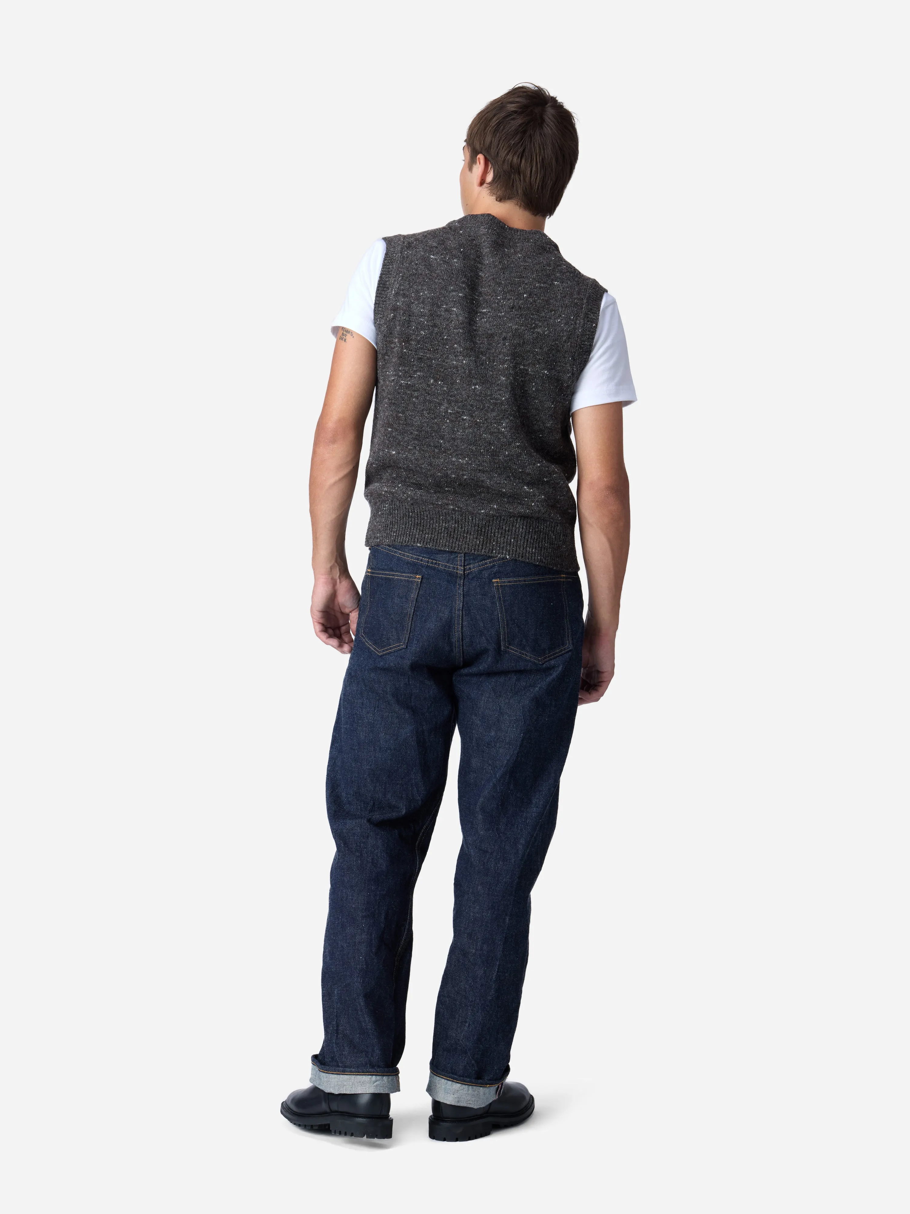 Sweater Vest ~ Pewter Tweed sold by 3sixteen product image thumbnail 2