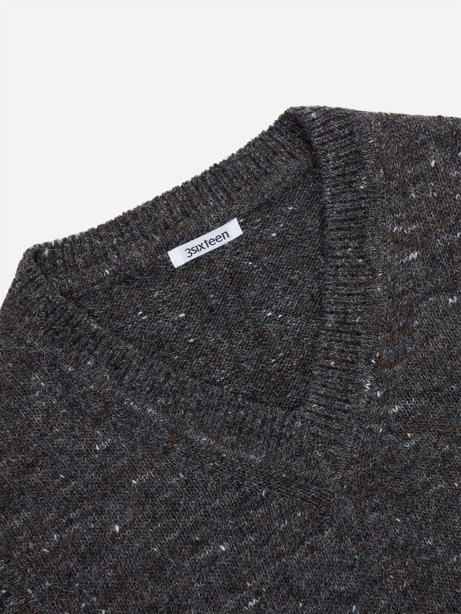 Sweater Vest ~ Pewter Tweed sold by 3sixteen product image thumbnail 5