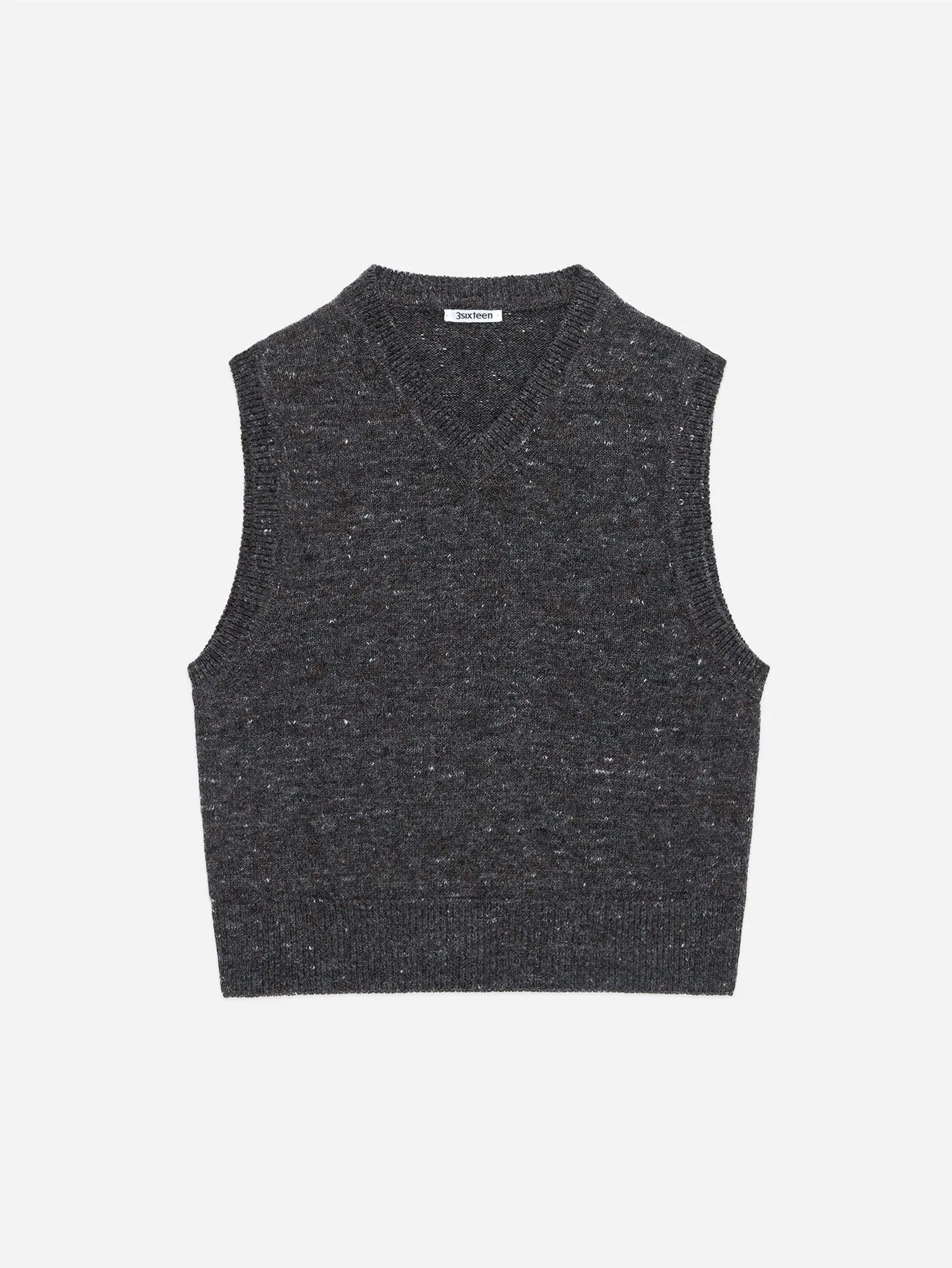 Sweater Vest ~ Pewter Tweed sold by 3sixteen product image thumbnail 4