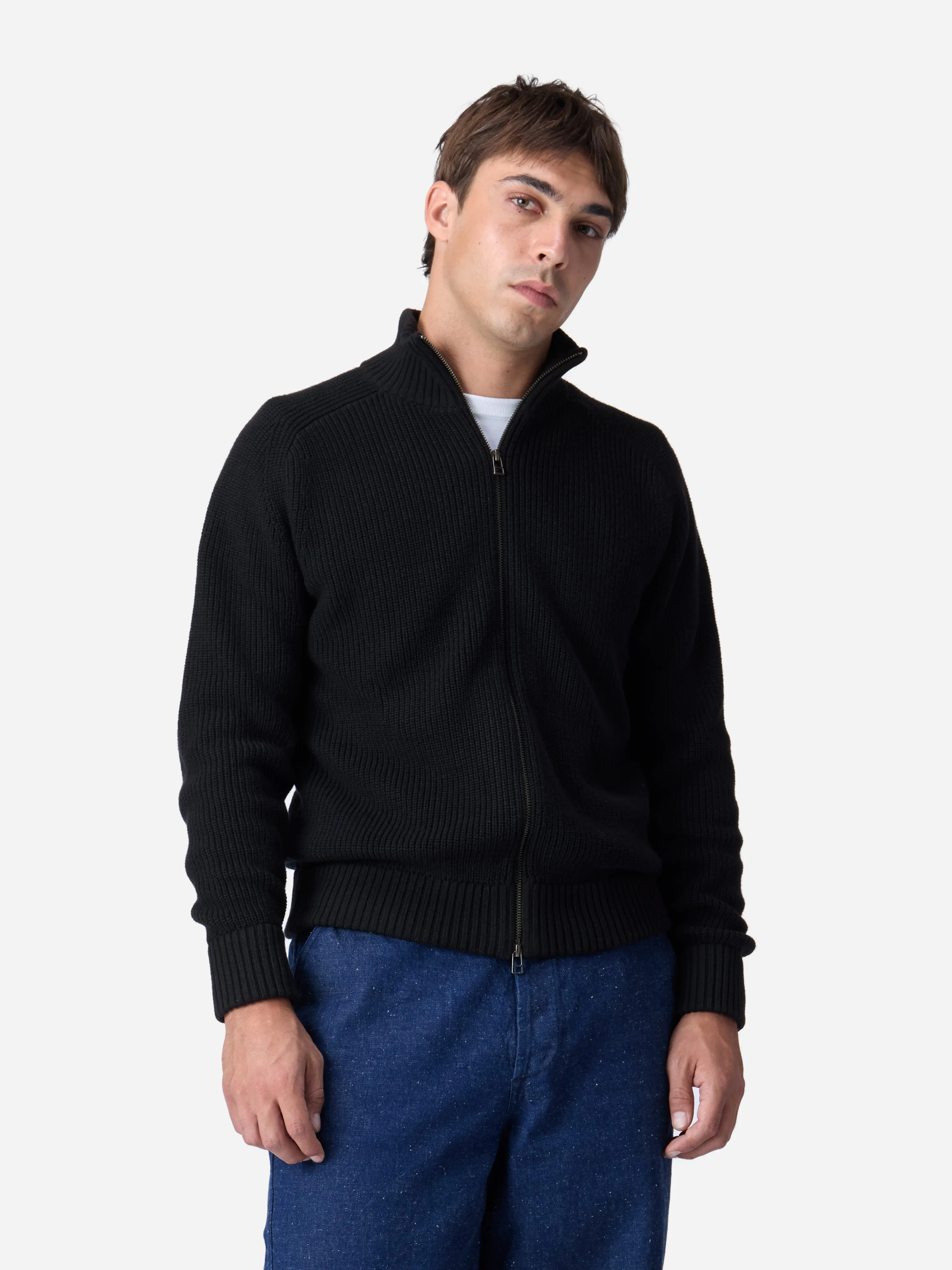 Driver Knit ~ Black Pima Cotton sold by 3sixteen