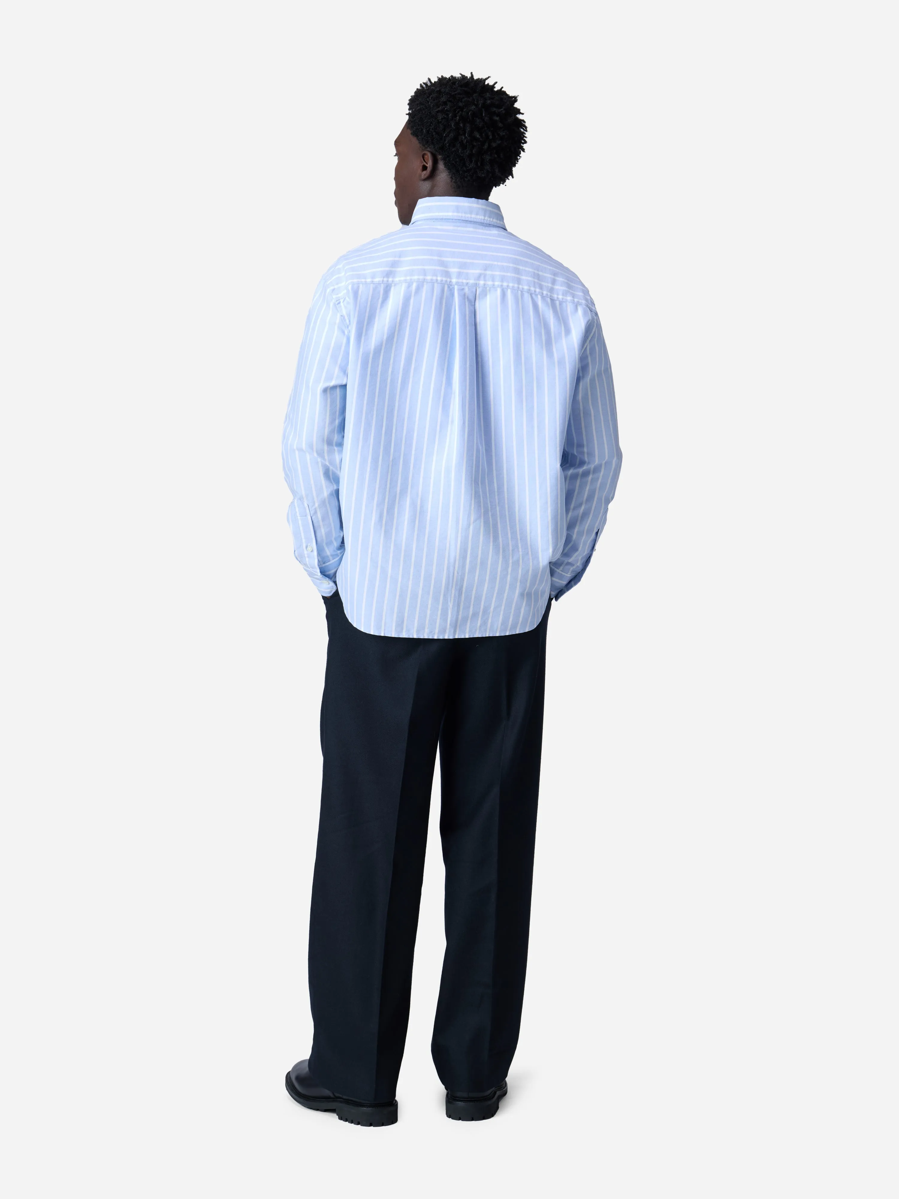 Big Oxford ~ Blue Banker Stripe sold by 3sixteen product image thumbnail 2