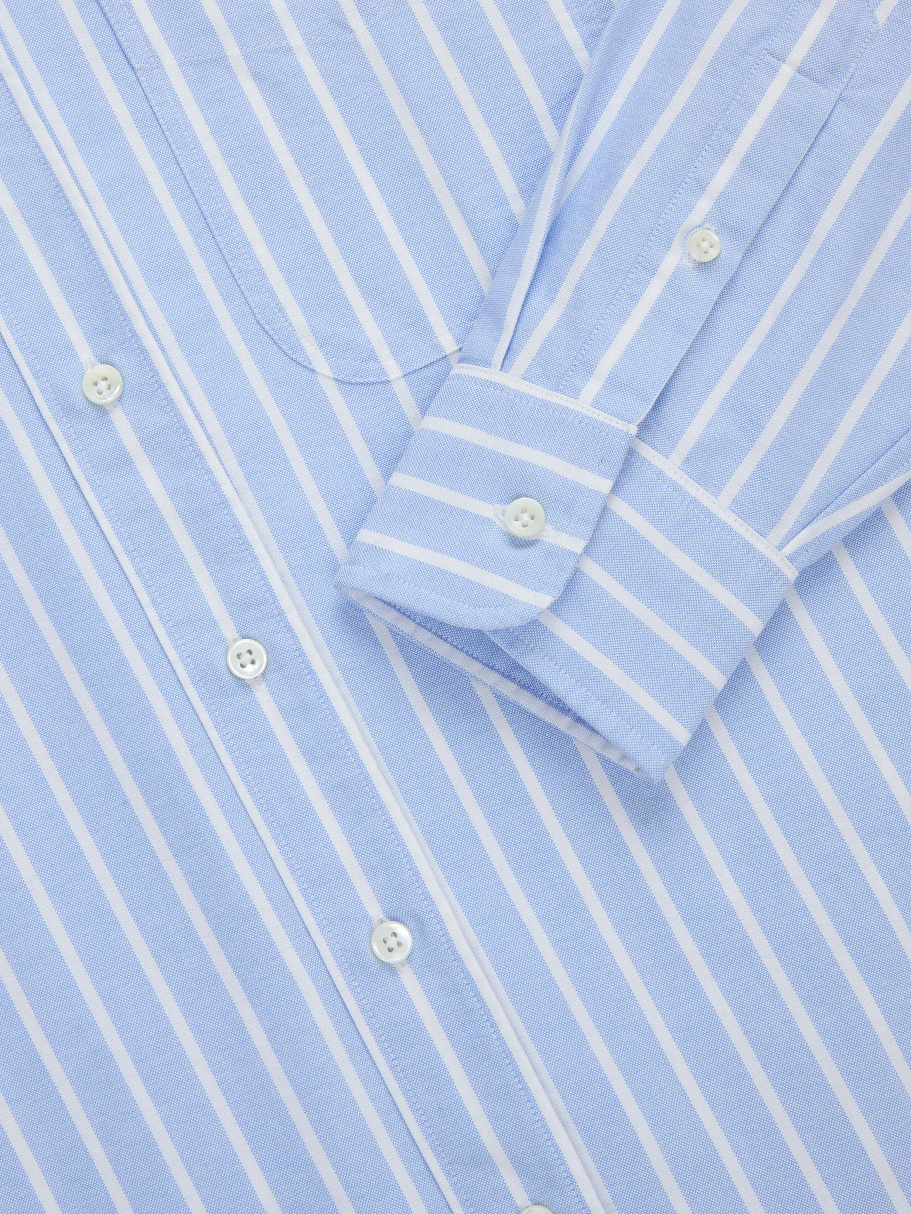 Big Oxford ~ Blue Banker Stripe sold by 3sixteen product image thumbnail 5