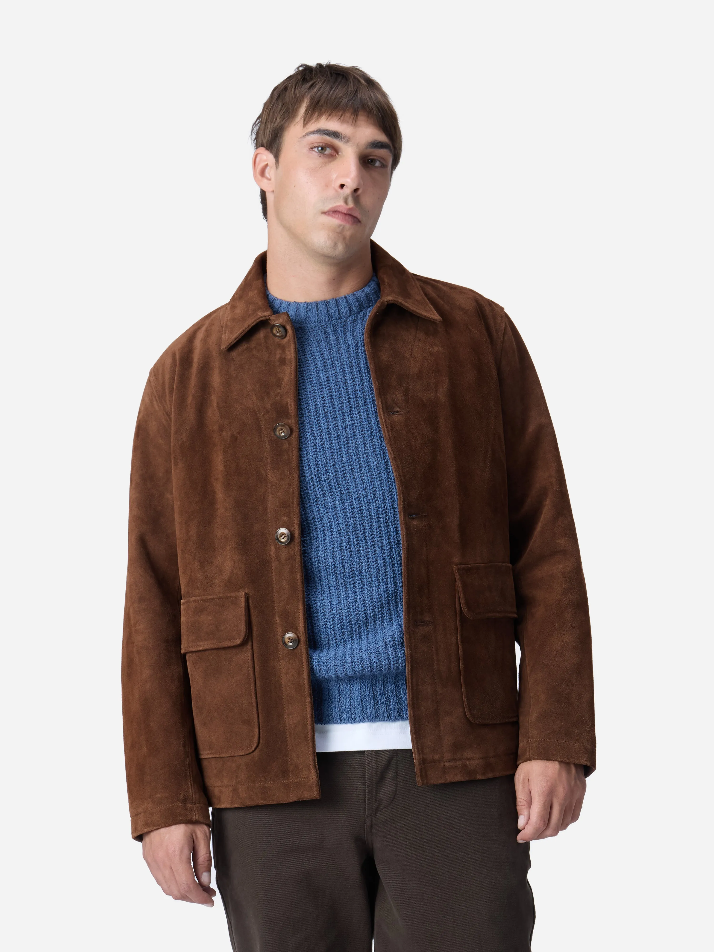 Work Jacket ~ Chocolate Suede sold by 3sixteen