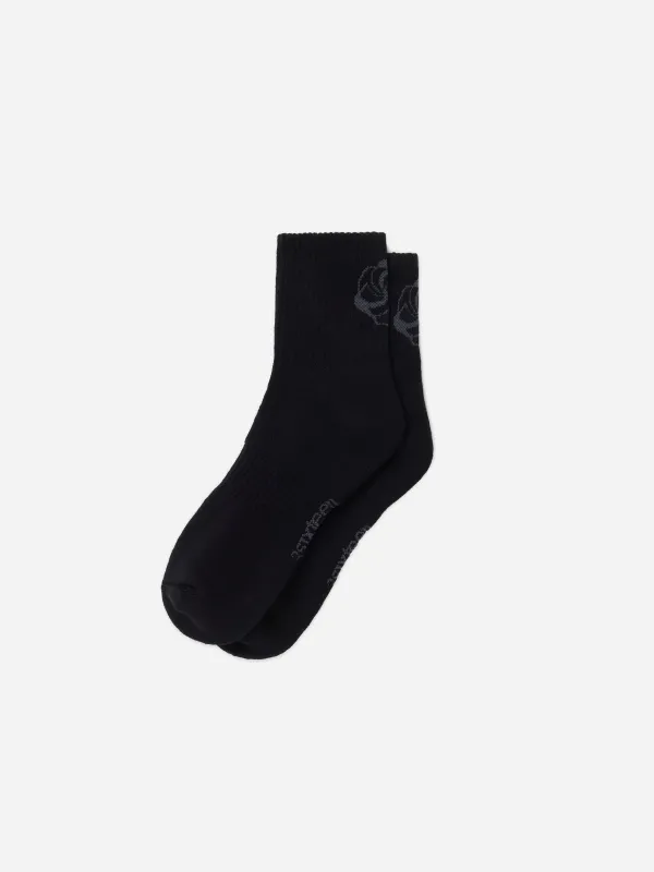 Athletic Quarter Sock ~ Black made by 3sixteen