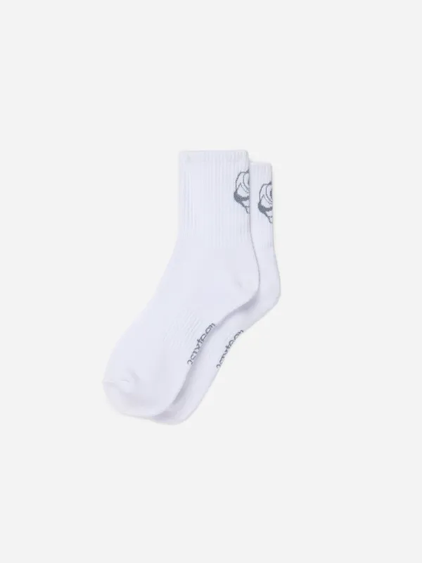 Athletic Quarter Sock ~ White made by 3sixteen