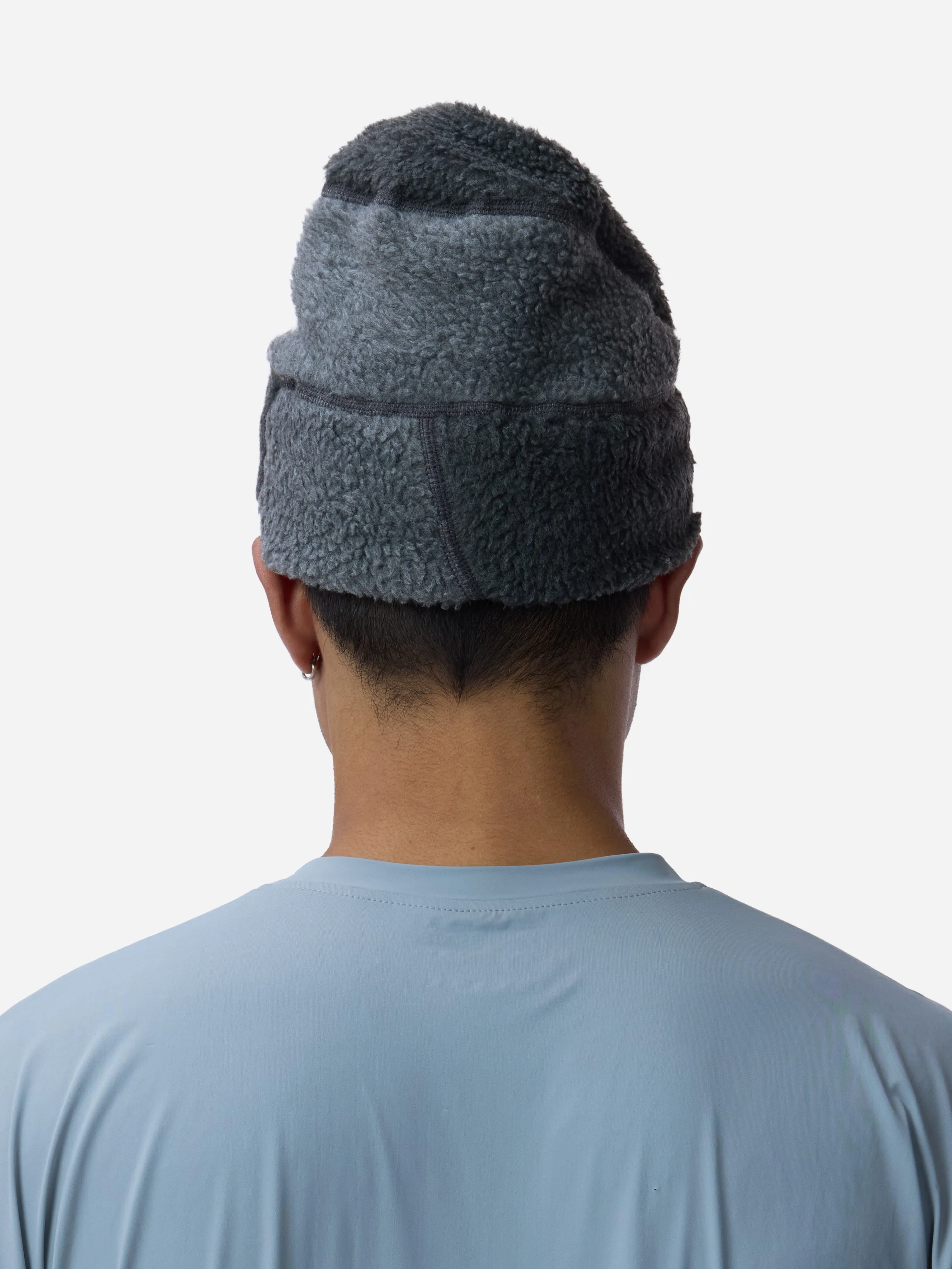 Fleece Patchwork Beanie ~ Charcoal sold by 3sixteen product image thumbnail 2