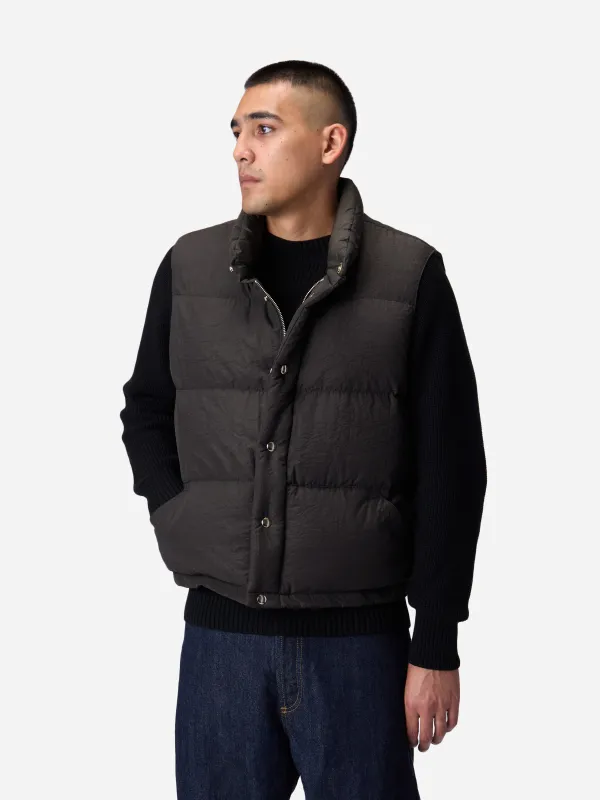 CDW for 3sixteen ~ Wrinkle Nylon Down Vest sold by 3sixteen