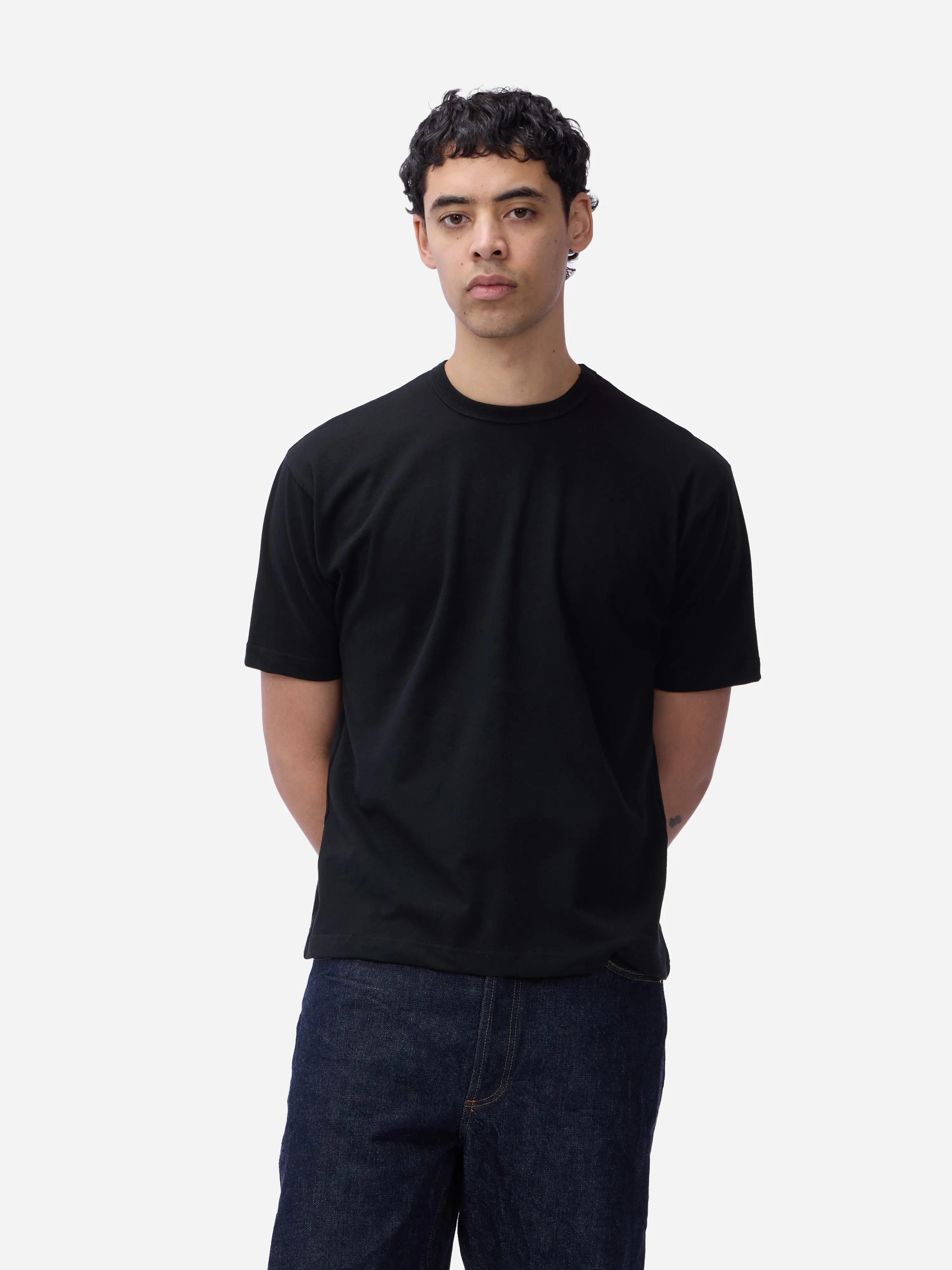 Heavyweight Boxy T-shirt ~ Black sold by 3sixteen