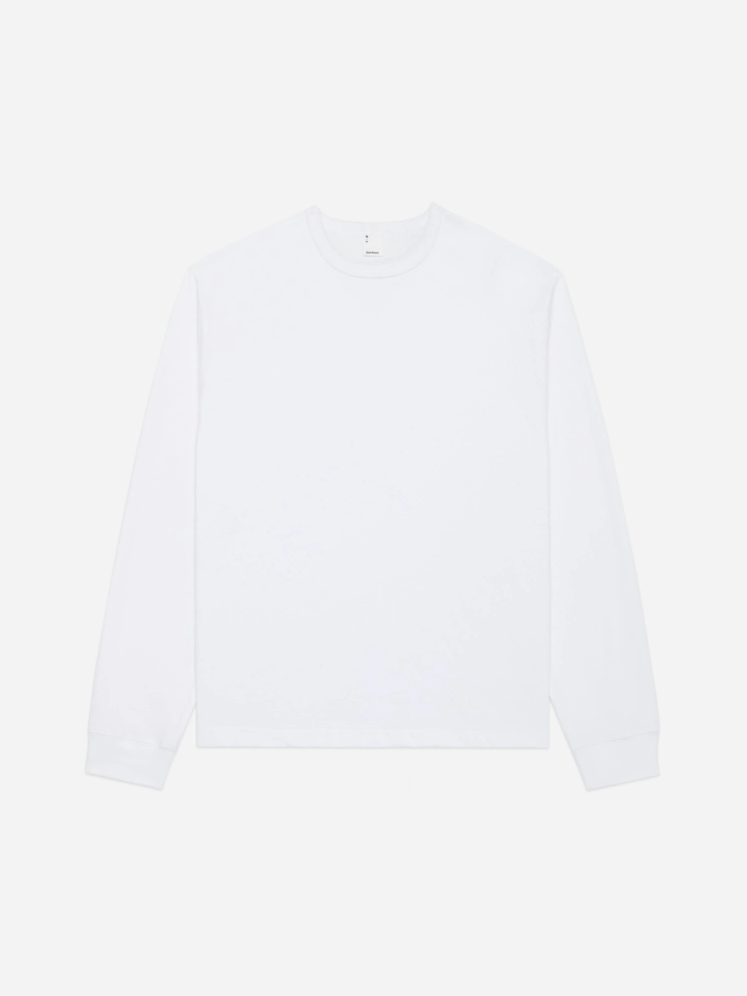Heavyweight Boxy Long Sleeve T-shirt ~ White sold by 3sixteen product image thumbnail 4