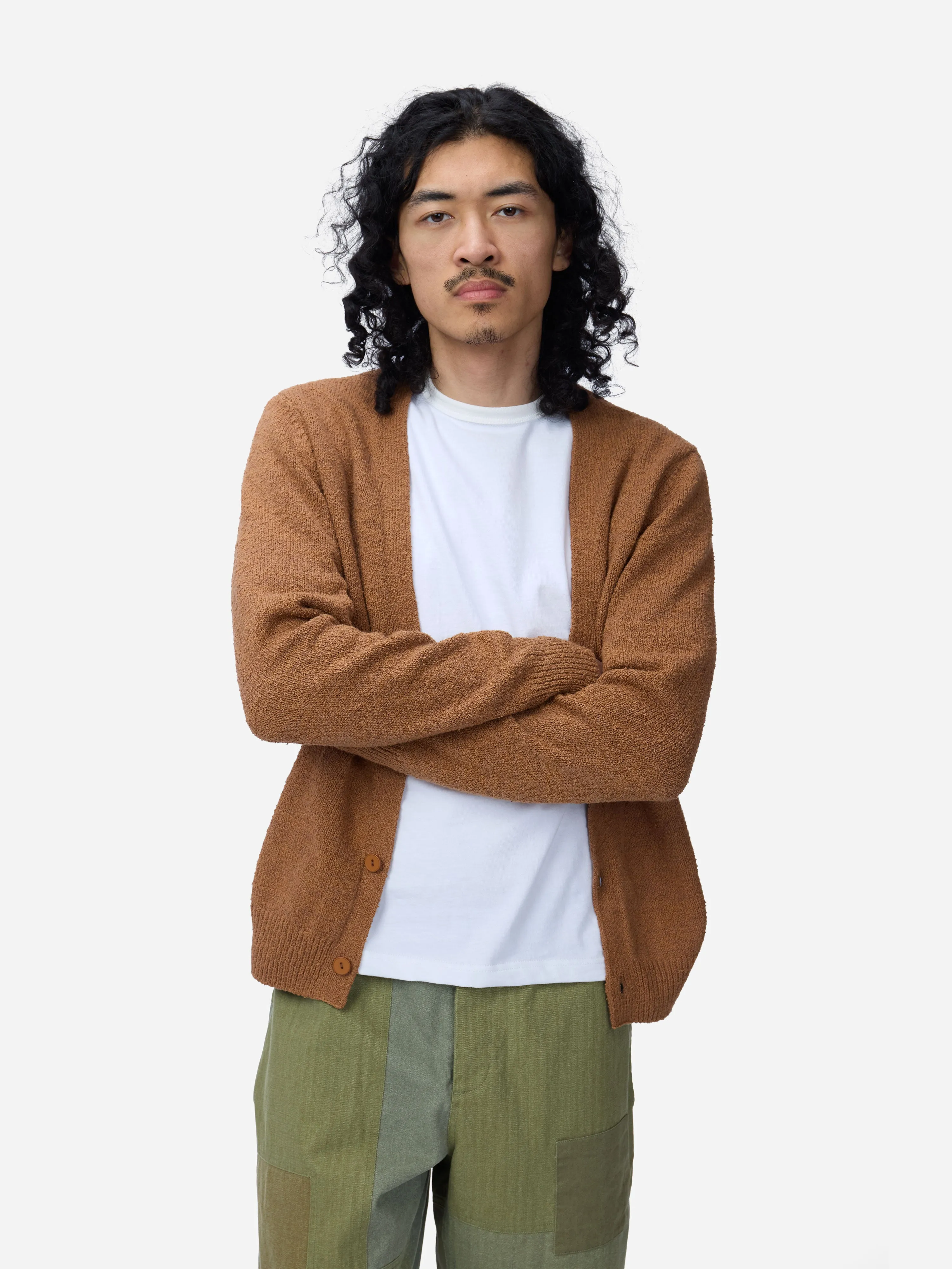 Classic Cardigan ~ Ochre Boucle sold by 3sixteen product image thumbnail 4