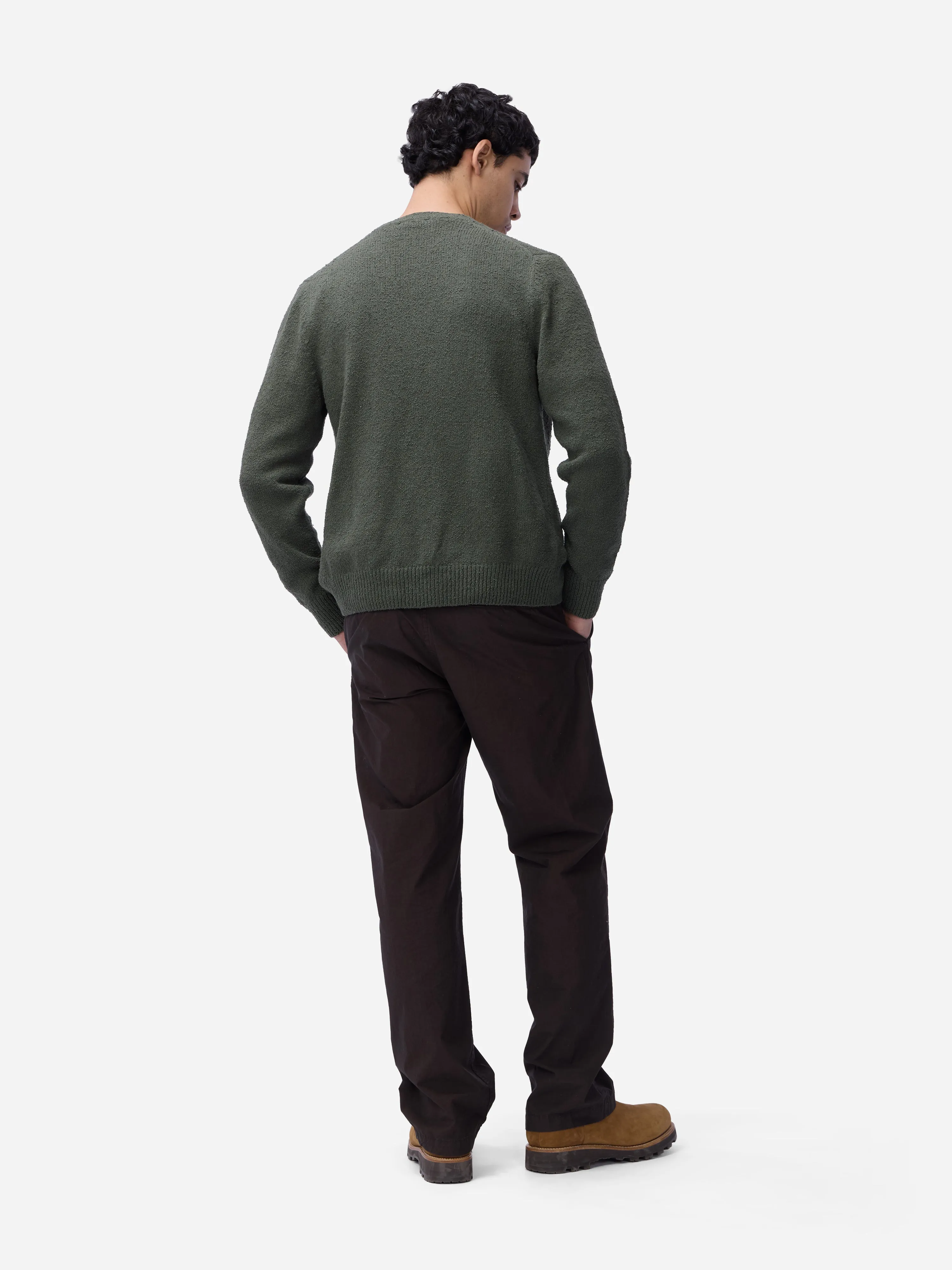 Classic Cardigan ~ Olive Boucle sold by 3sixteen product image thumbnail 2