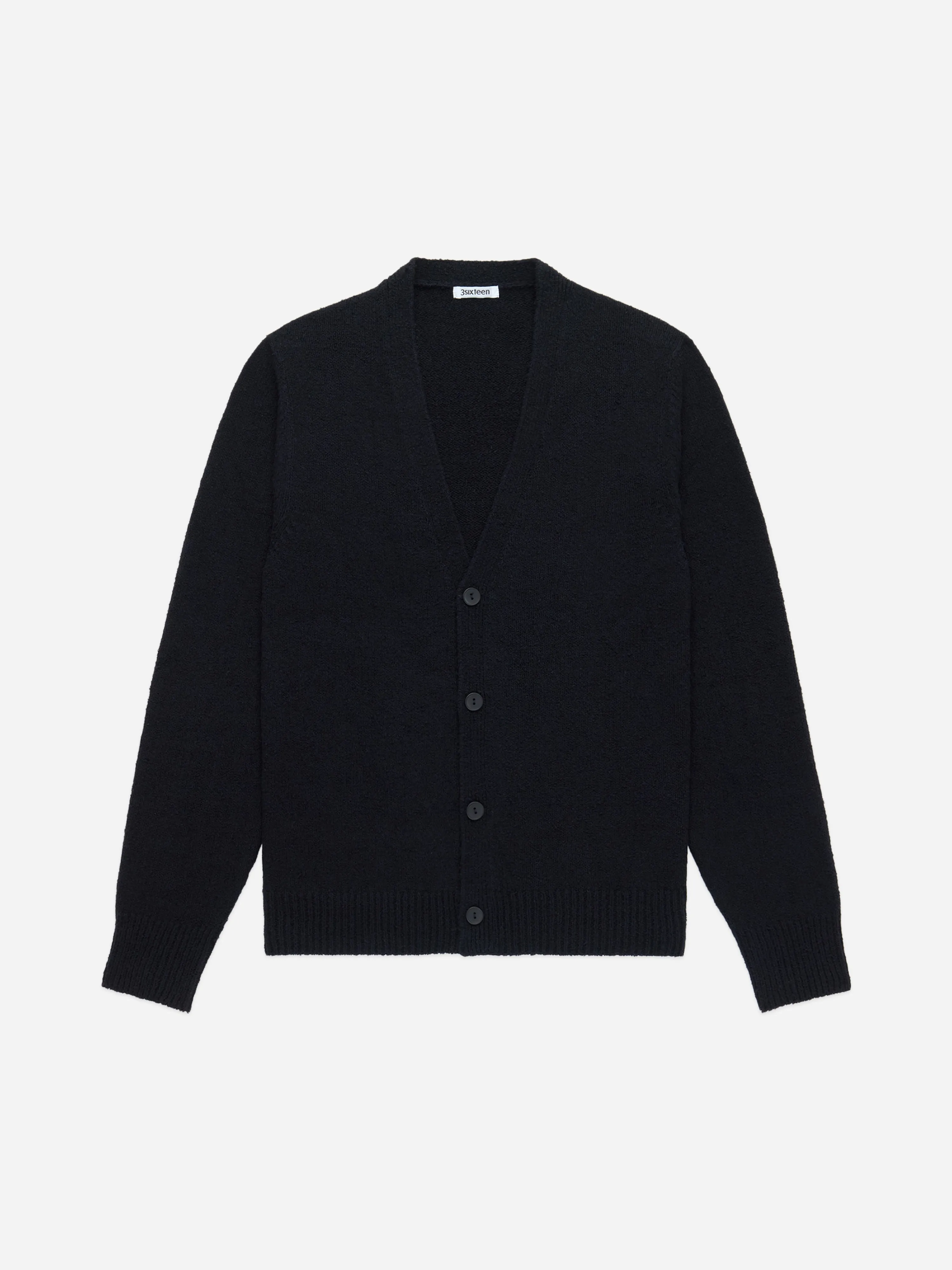 Classic Cardigan ~ Black Boucle sold by 3sixteen product image thumbnail 4