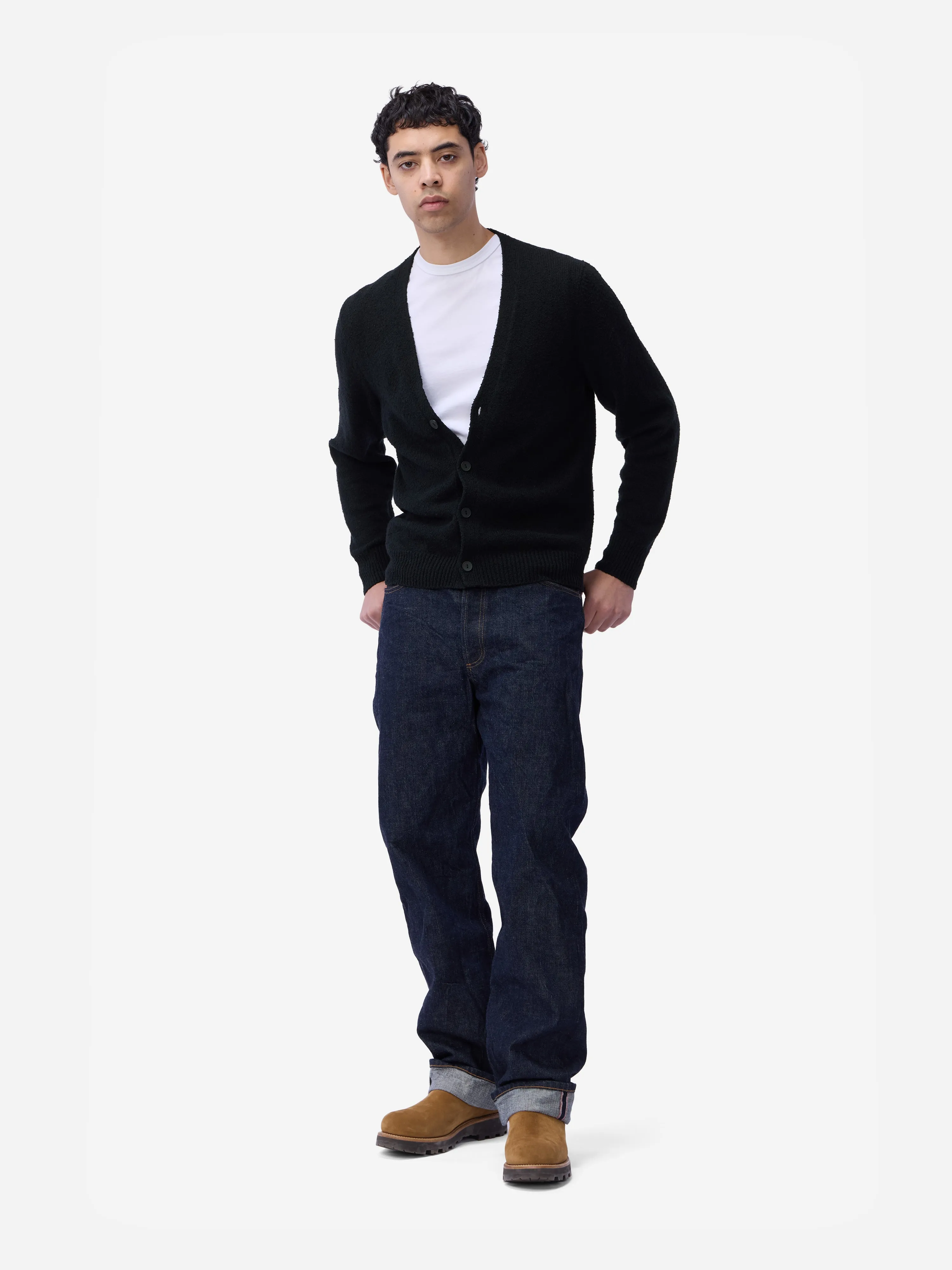 Classic Cardigan ~ Black Boucle sold by 3sixteen product image thumbnail 3