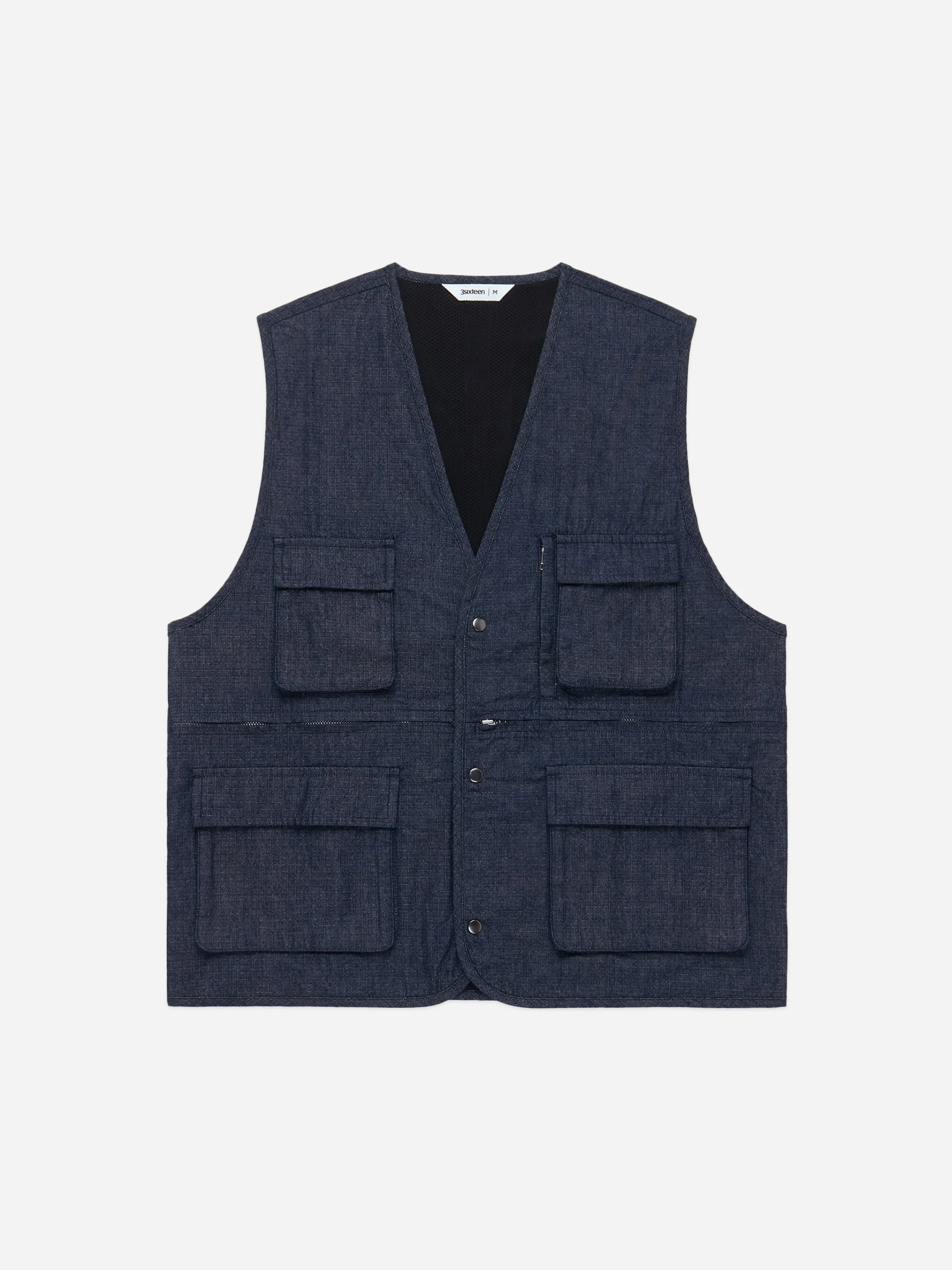 Field Vest ~ Indigo Ripstop sold by 3sixteen product image thumbnail 4