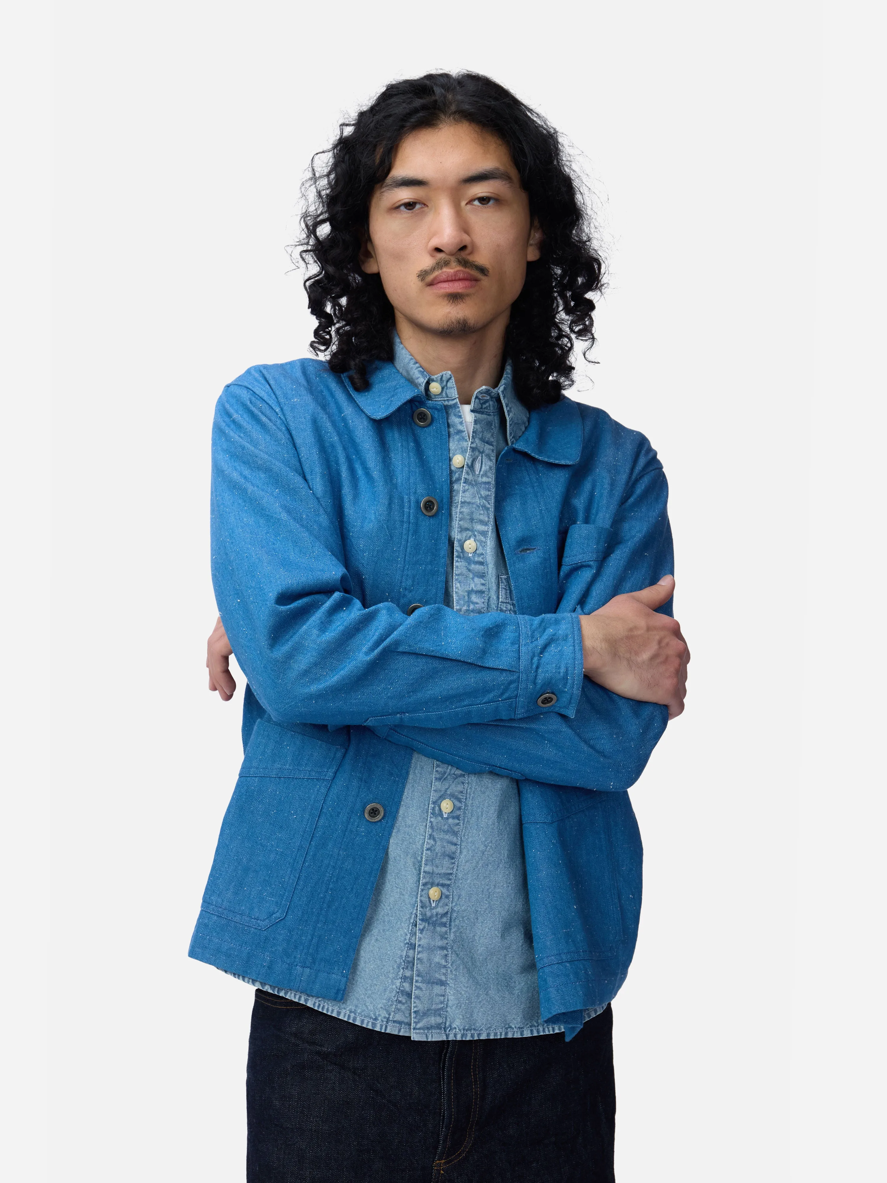 French Work Jacket ~ Light Indigo sold by 3sixteen product image thumbnail 3