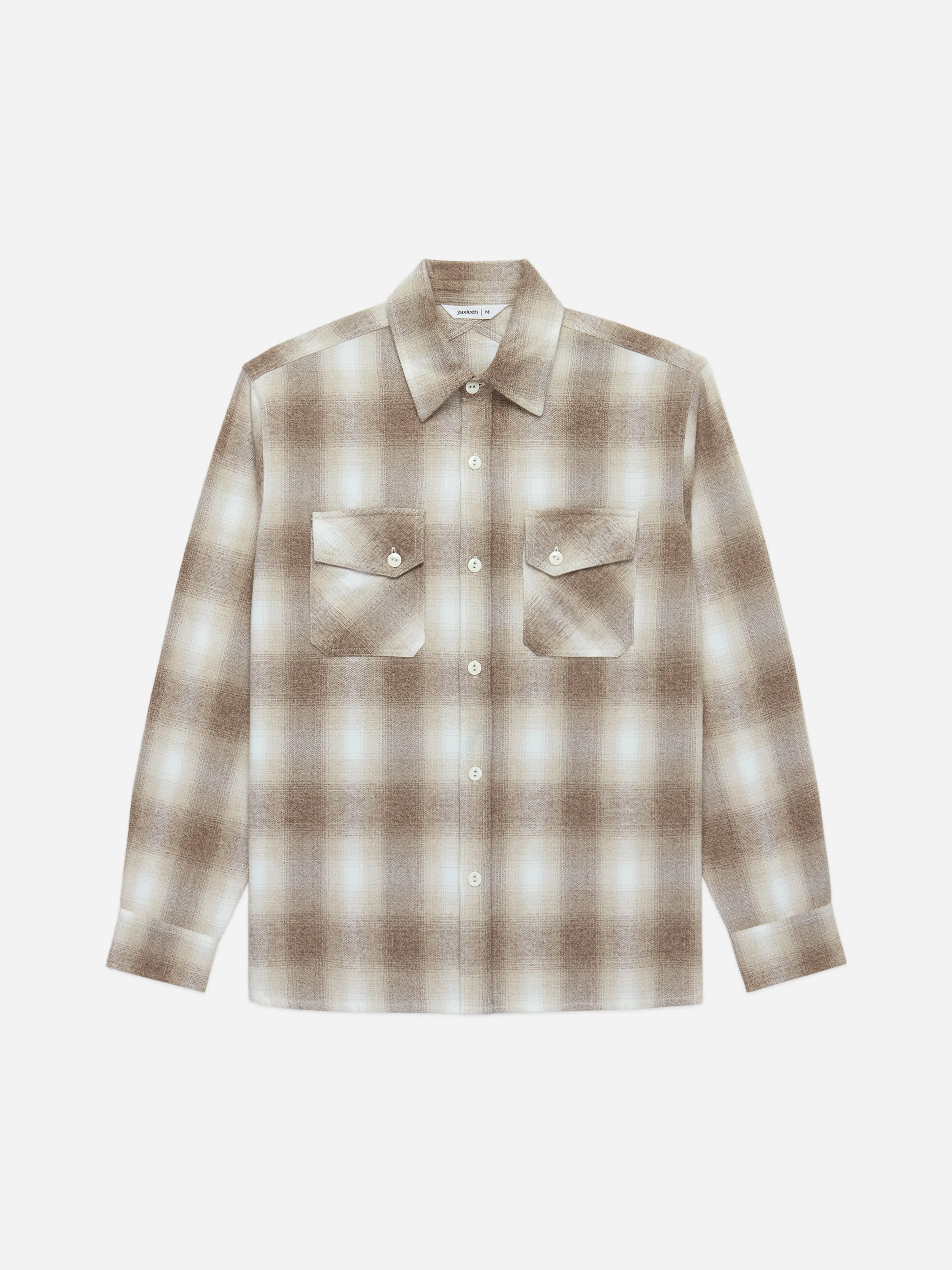 Crosscut Flannel ~ Sand Ombre Plaid sold by 3sixteen product image thumbnail 5