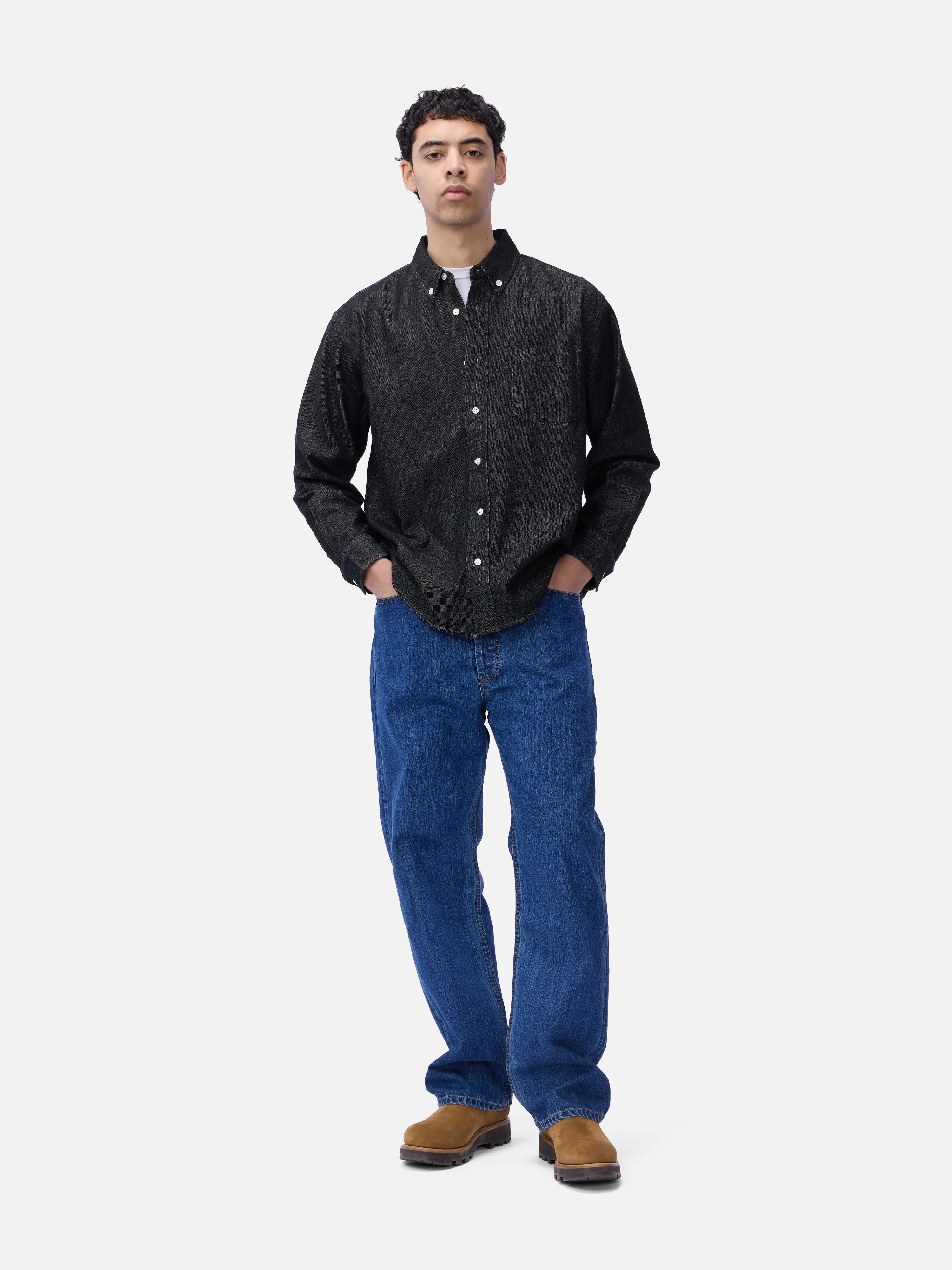 Denim BD Shirt ~ Black/White sold by 3sixteen product image thumbnail 3