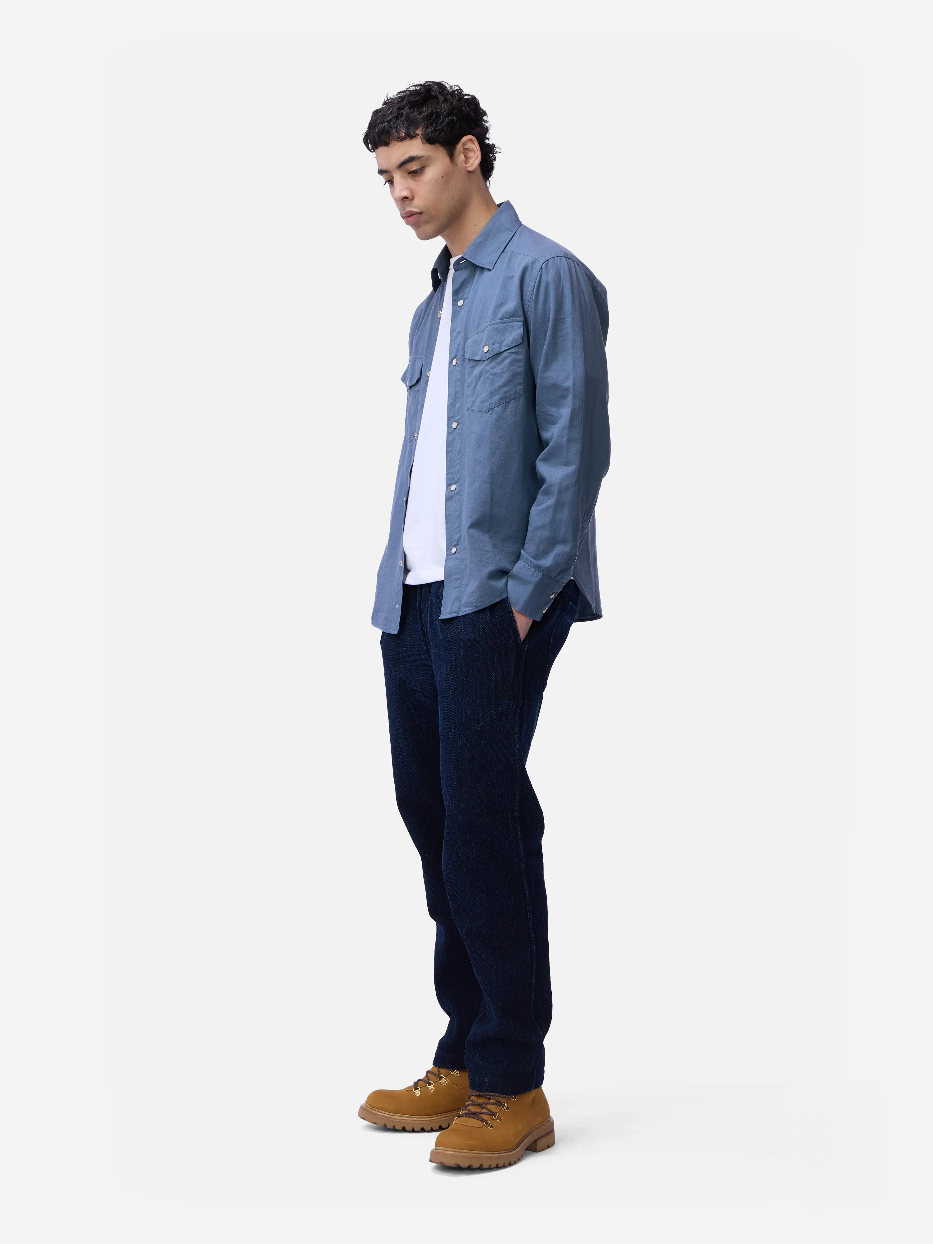 Snap Western Shirt ~ Slate Garment Dyed sold by 3sixteen product image thumbnail 3