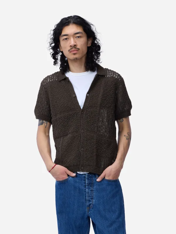 Short Sleeve Knit Shirt ~ Umber De Stijl made by 3sixteen