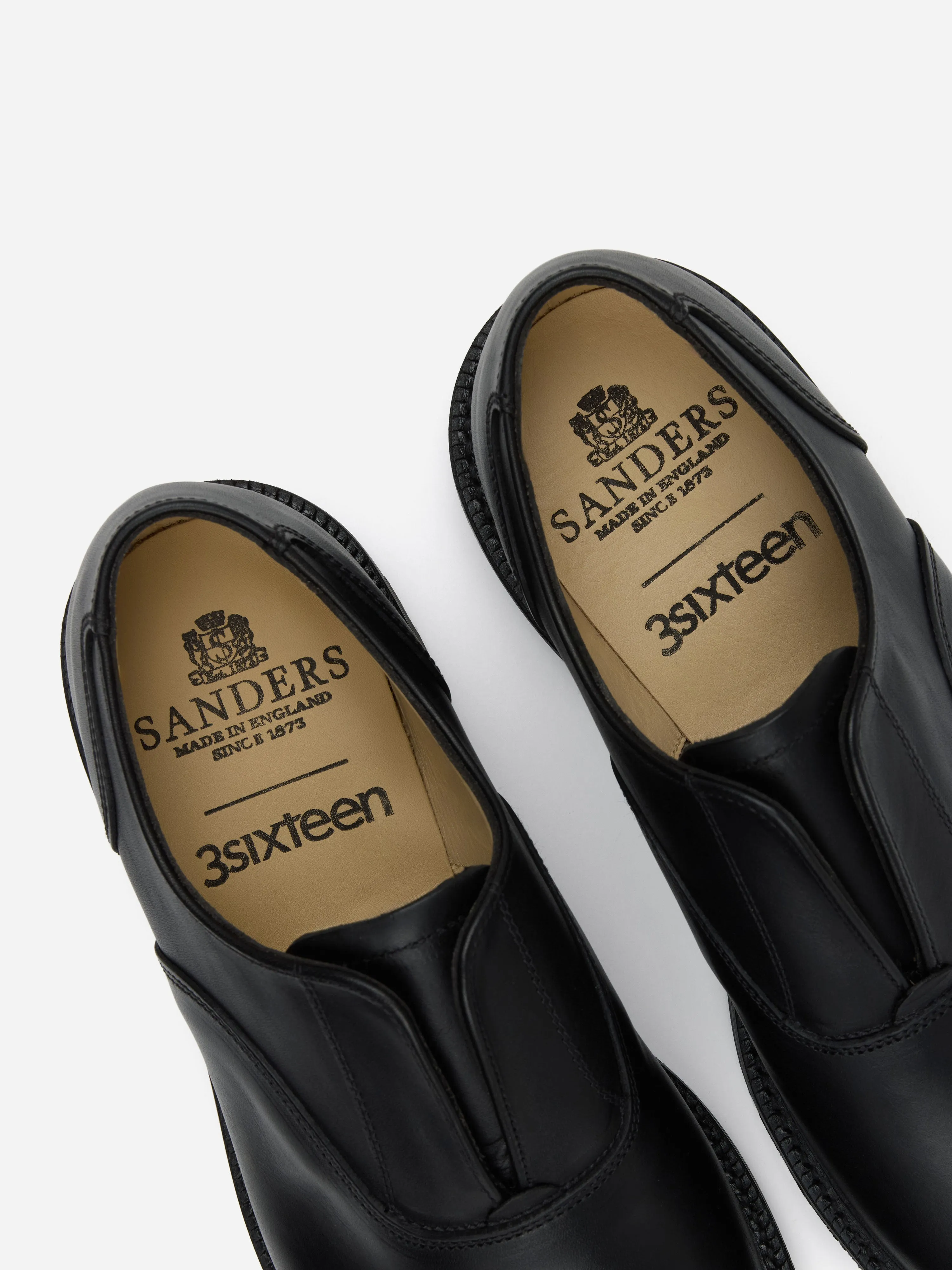 Laceless Oxford ~ Black Waxy Leather sold by 3sixteen product image thumbnail 4