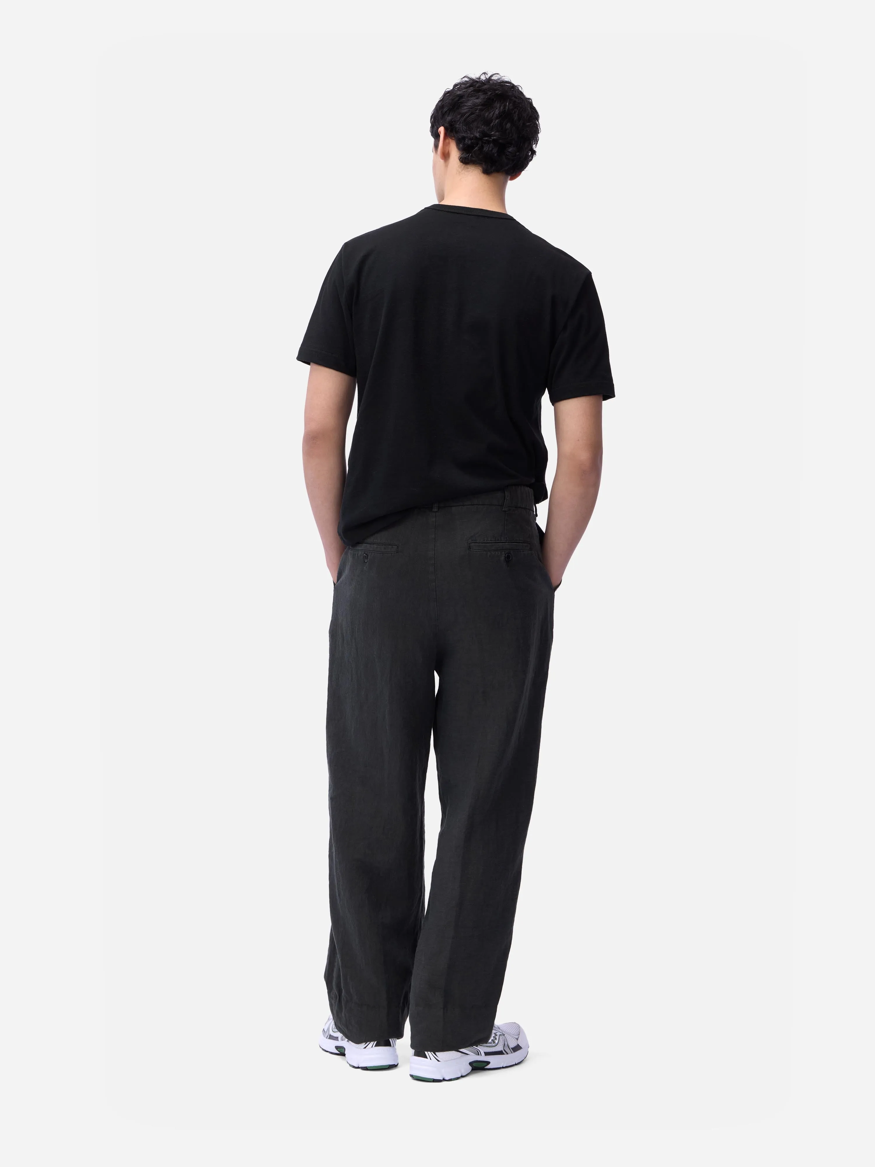 Pleated Trouser ~ Black Linen sold by 3sixteen product image thumbnail 3