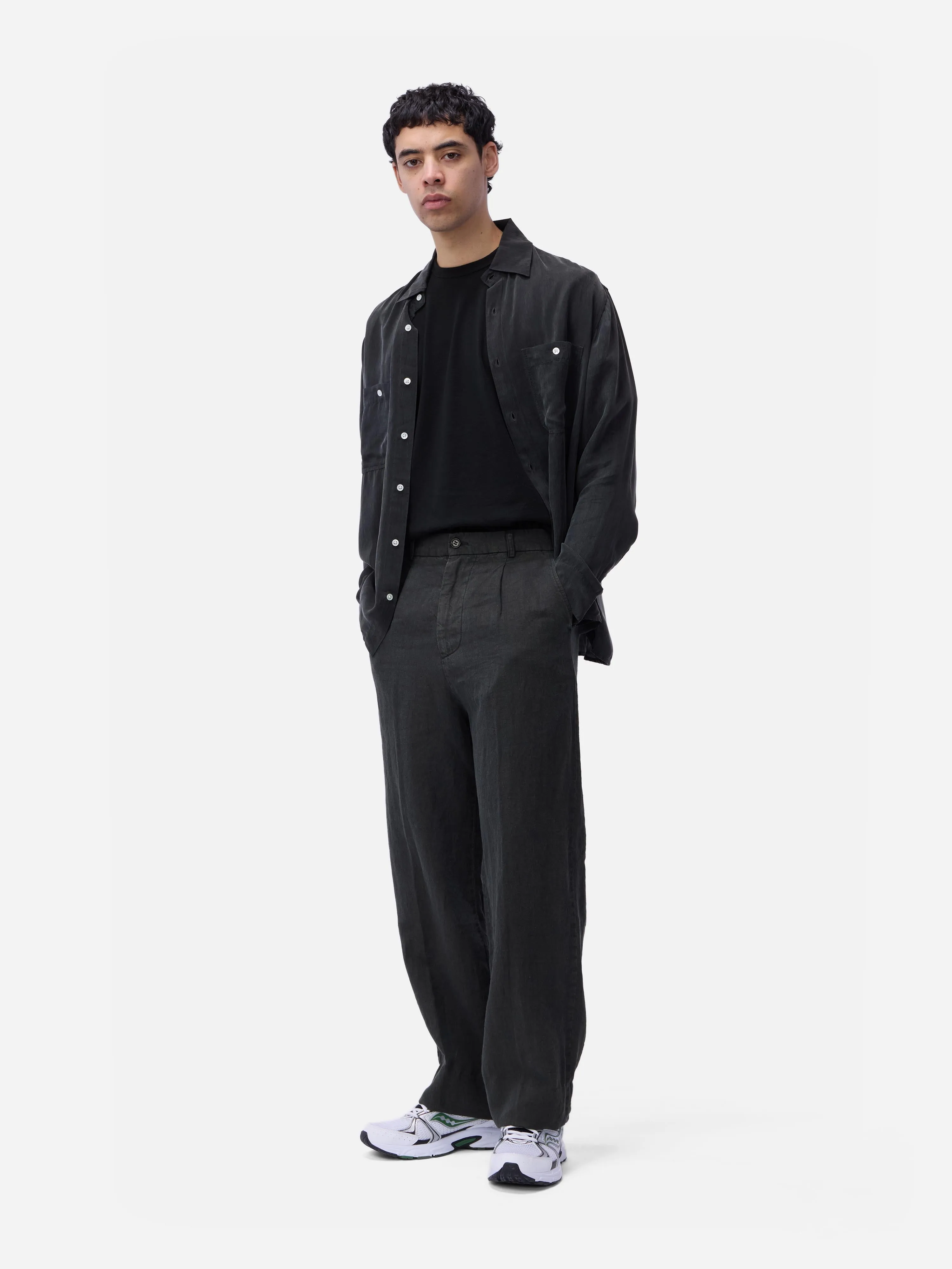 Pleated Trouser ~ Black Linen sold by 3sixteen product image thumbnail 2