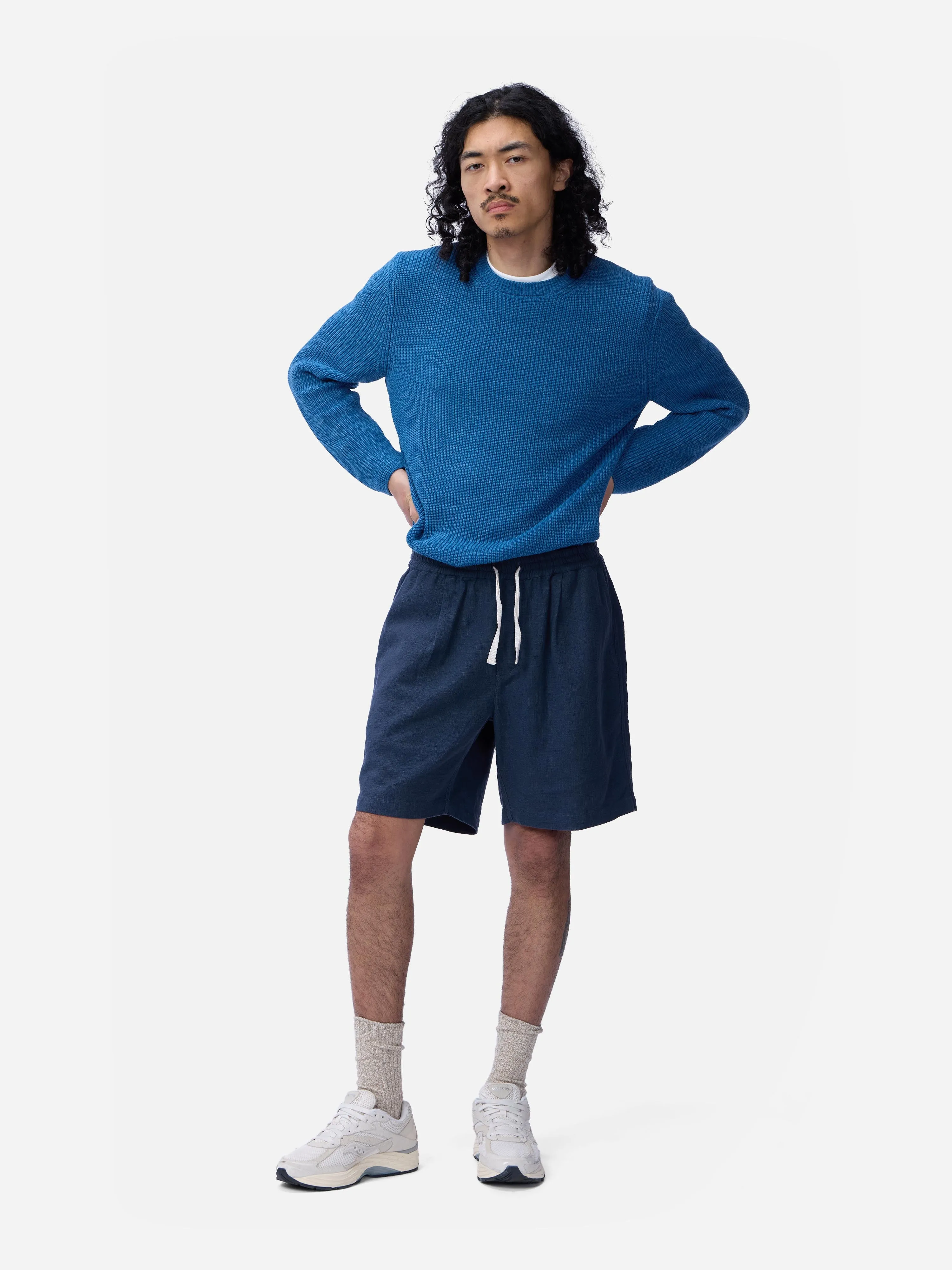 Drawstring Short ~ Navy Linen sold by 3sixteen product image thumbnail 2