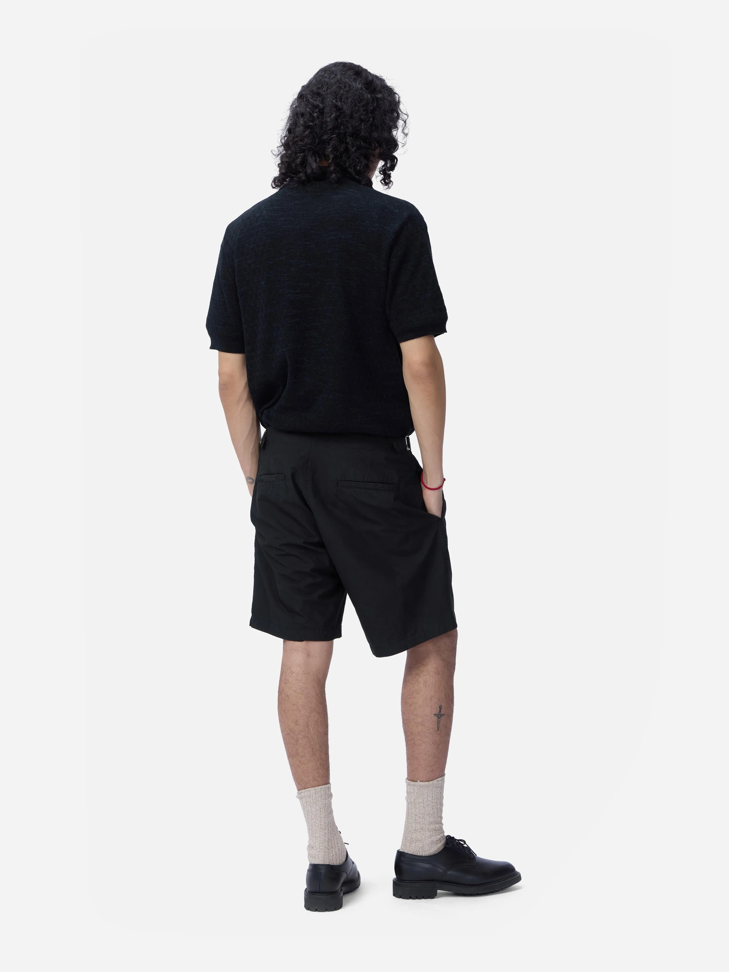 Safari Shorts ~ Black Poplin sold by 3sixteen product image thumbnail 4