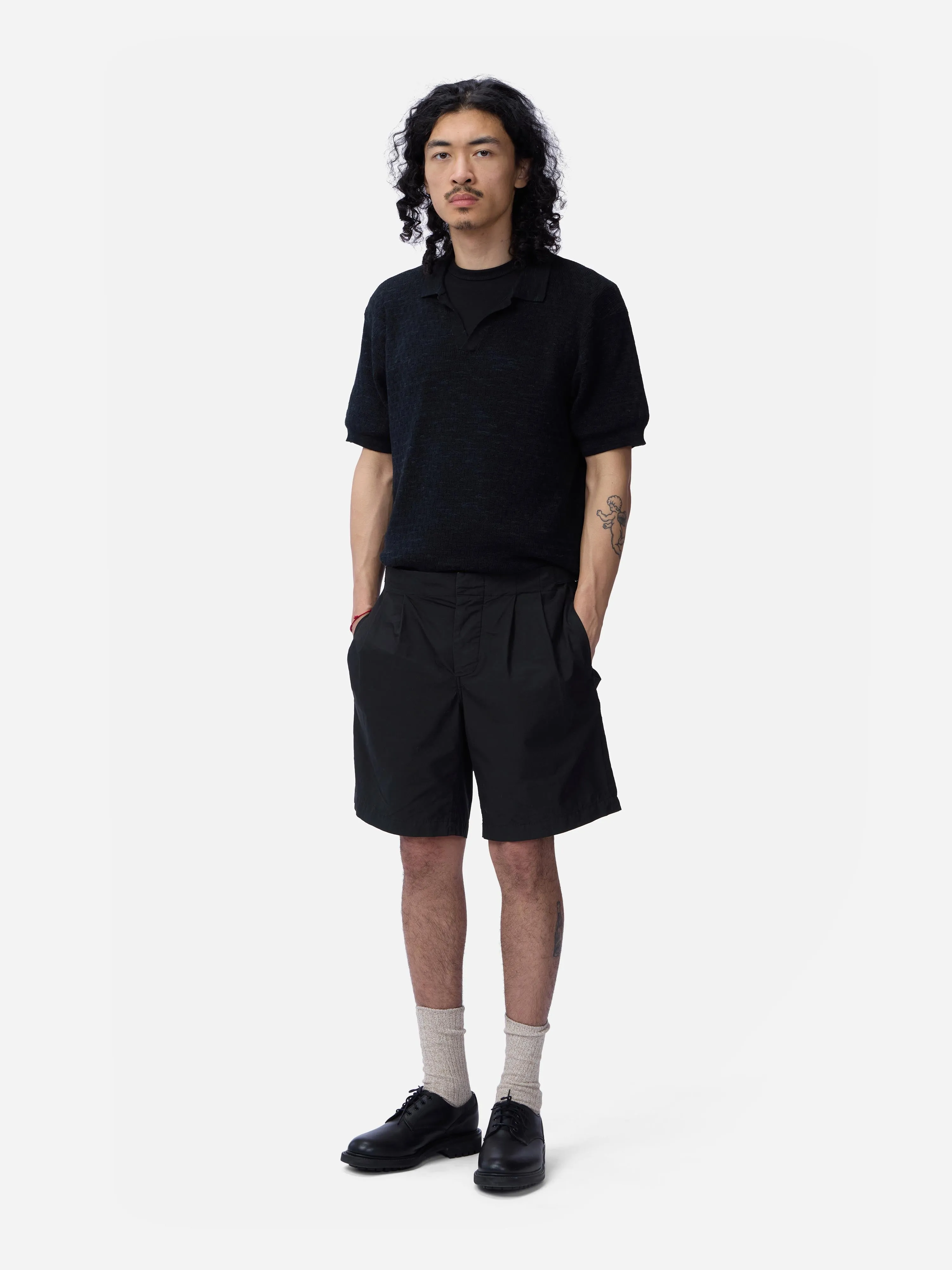 Safari Shorts ~ Black Poplin sold by 3sixteen product image thumbnail 3