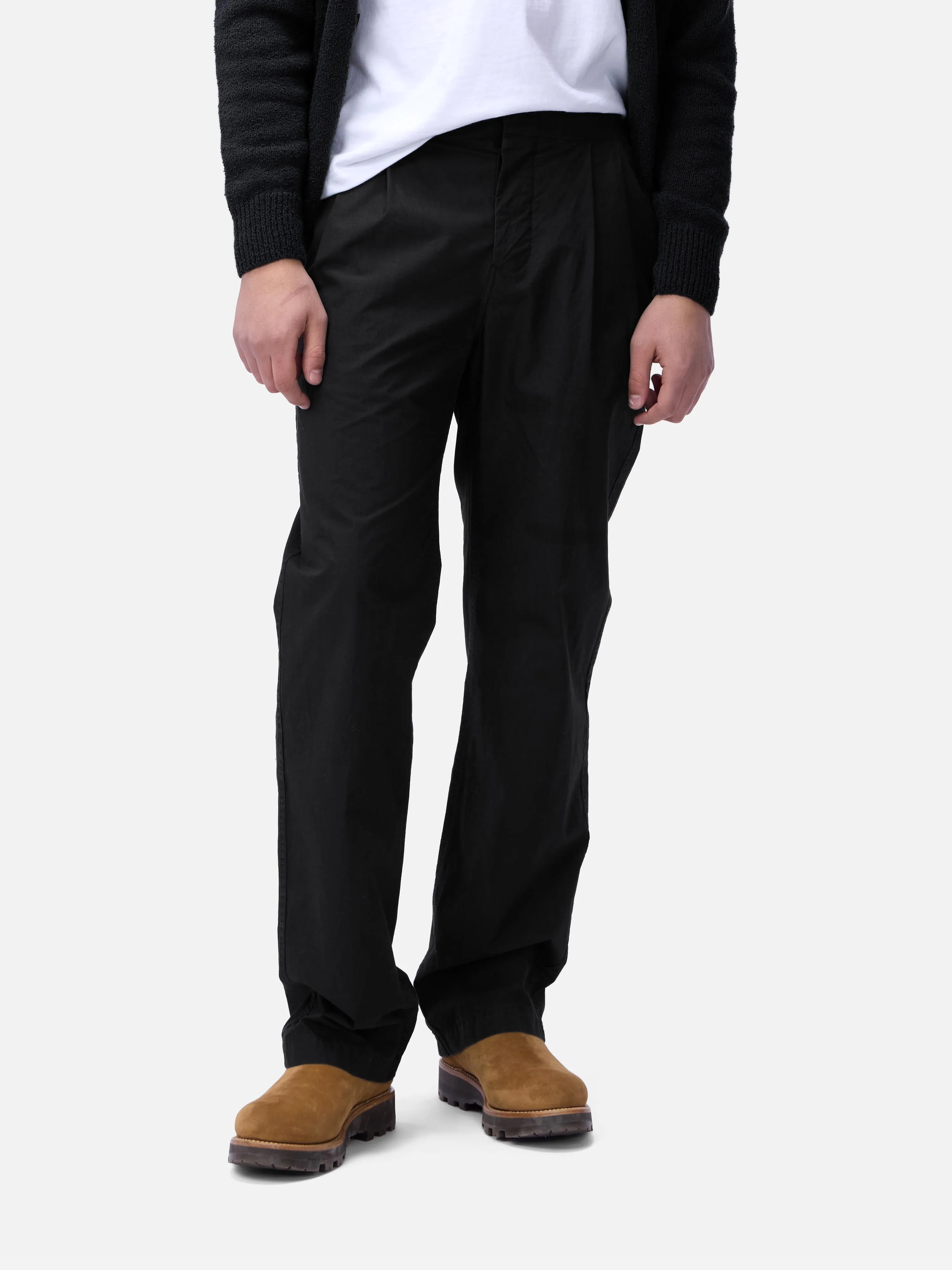 Safari Pant ~ Black Poplin sold by 3sixteen