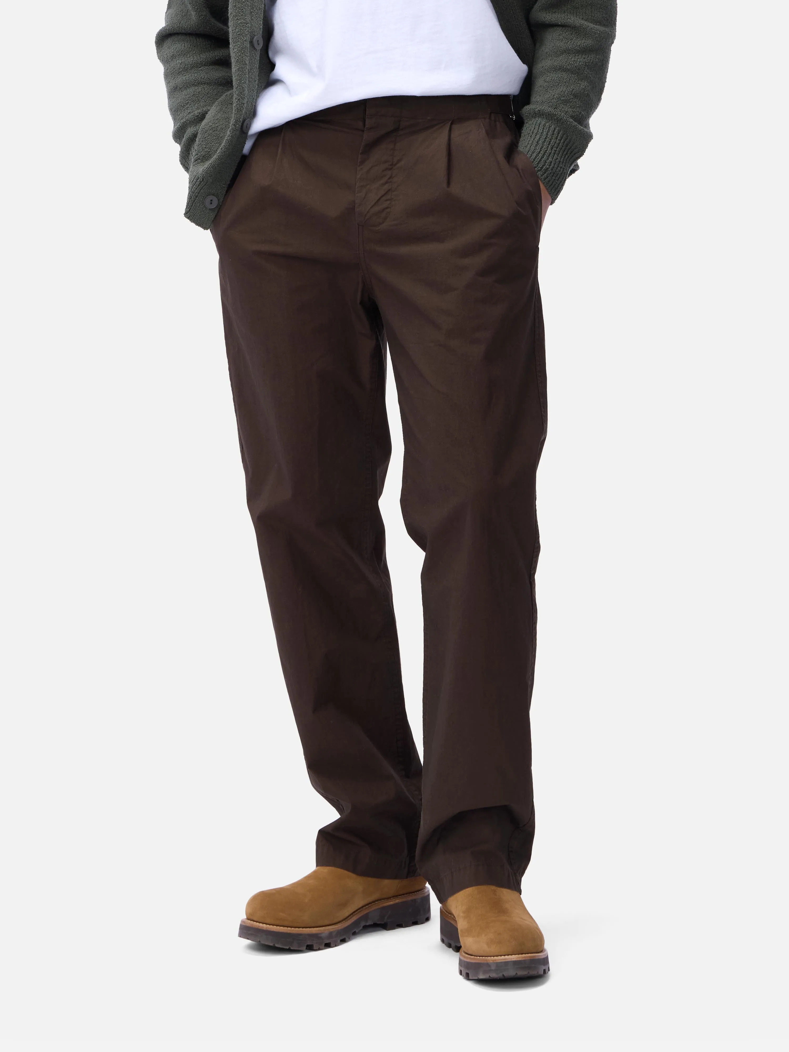 Safari Pant ~ Brown Poplin sold by 3sixteen